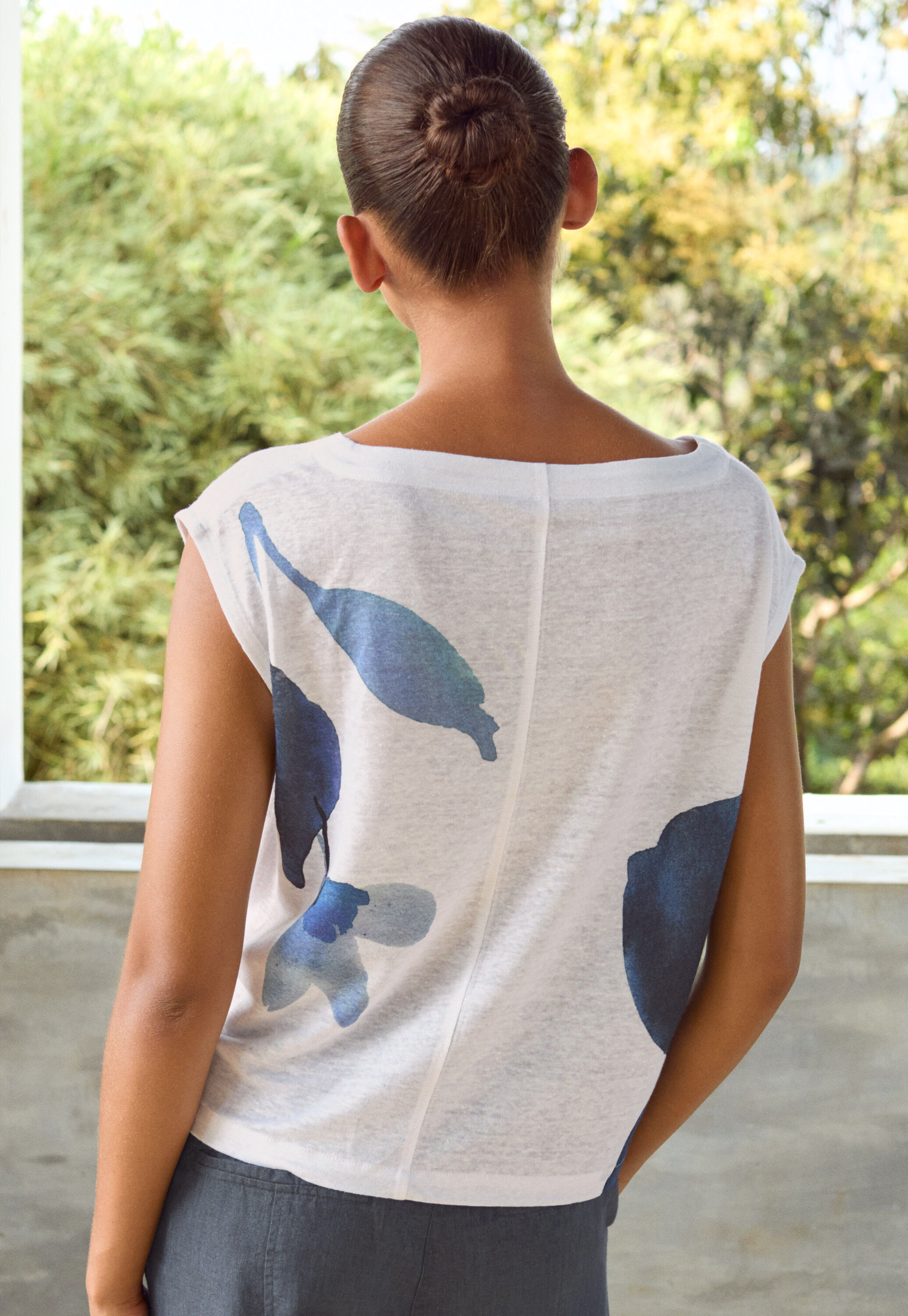 Printed jersey top