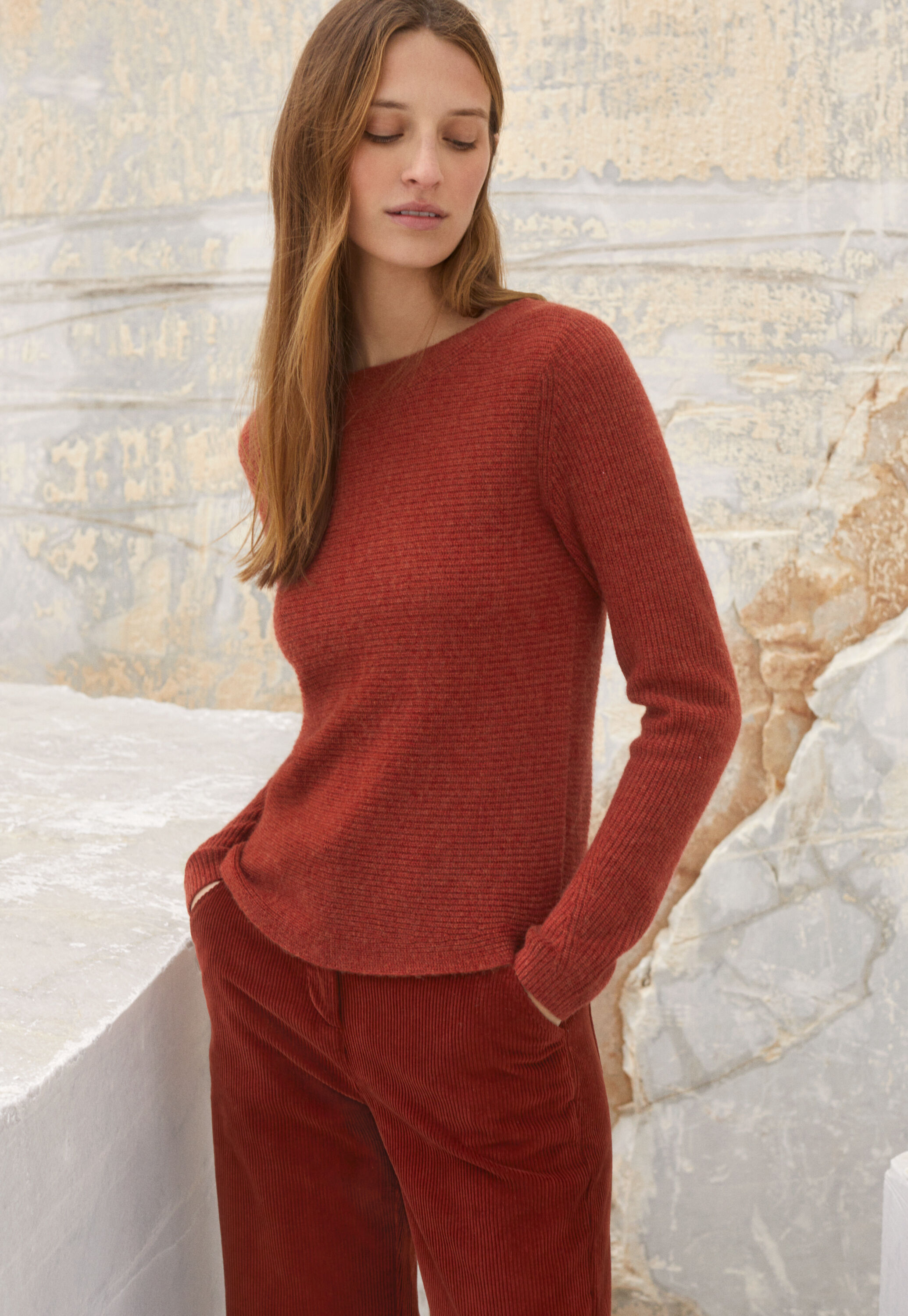 Boat-neck sweater