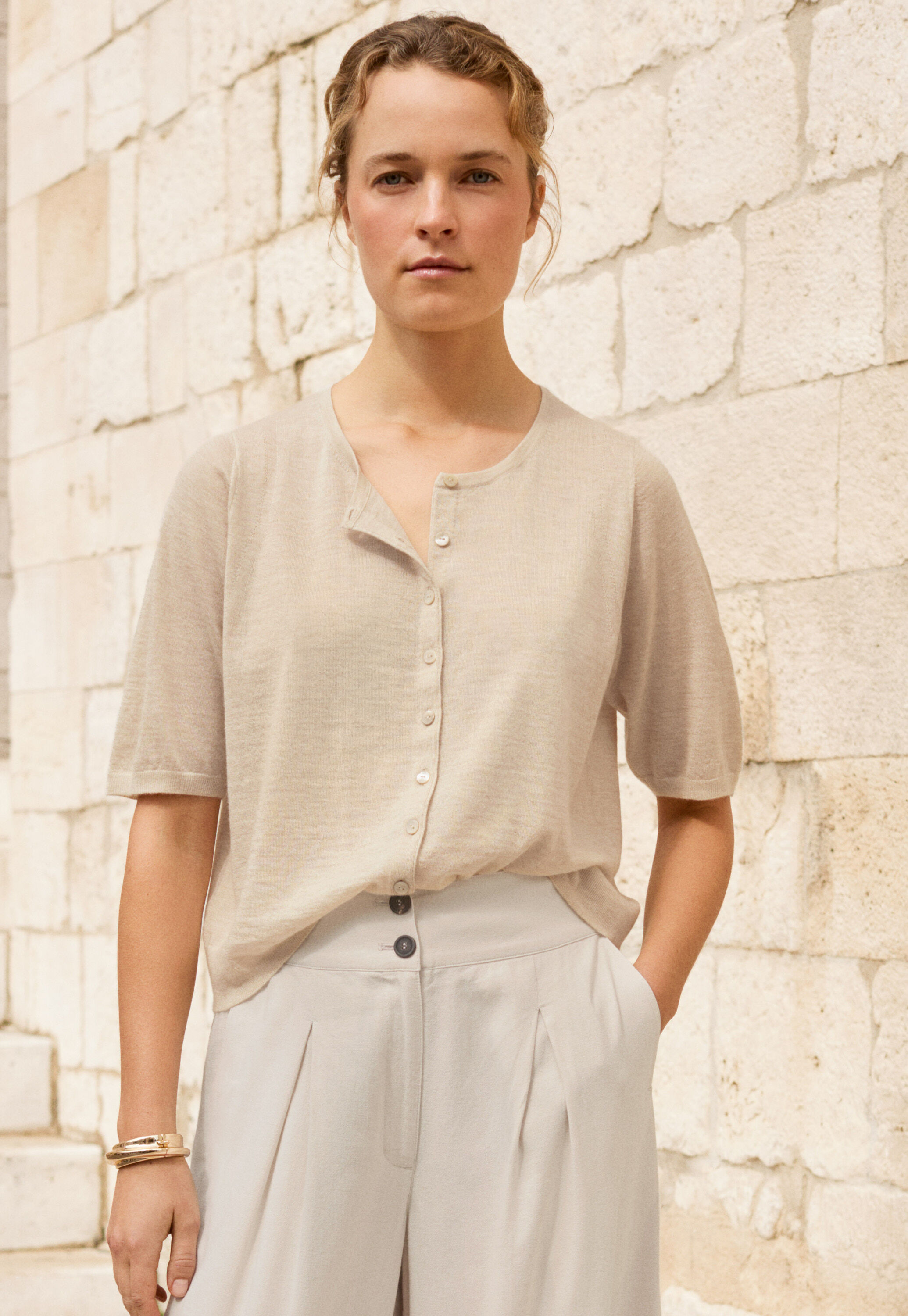 Button-through sweater