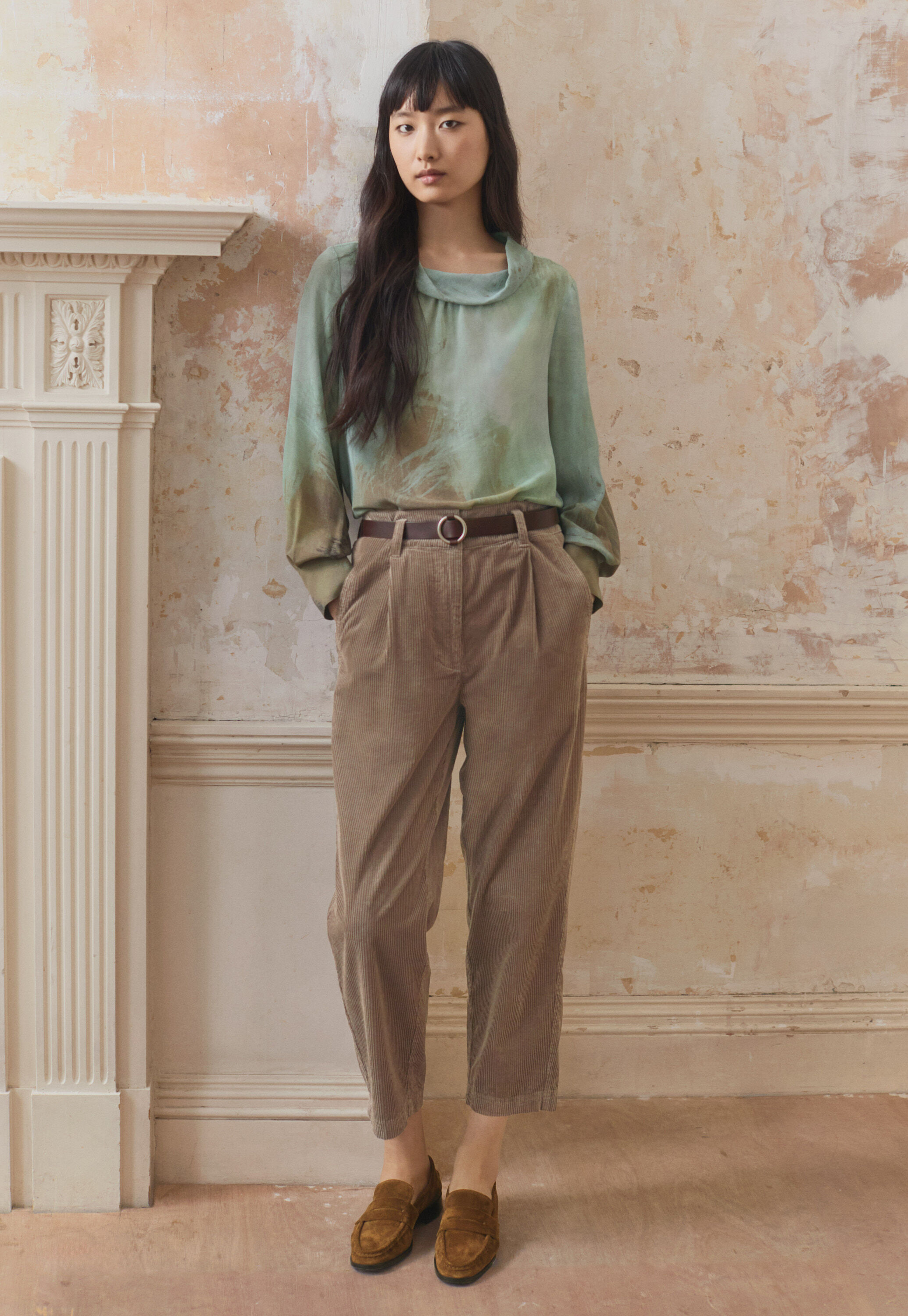 Pleat-front trousers