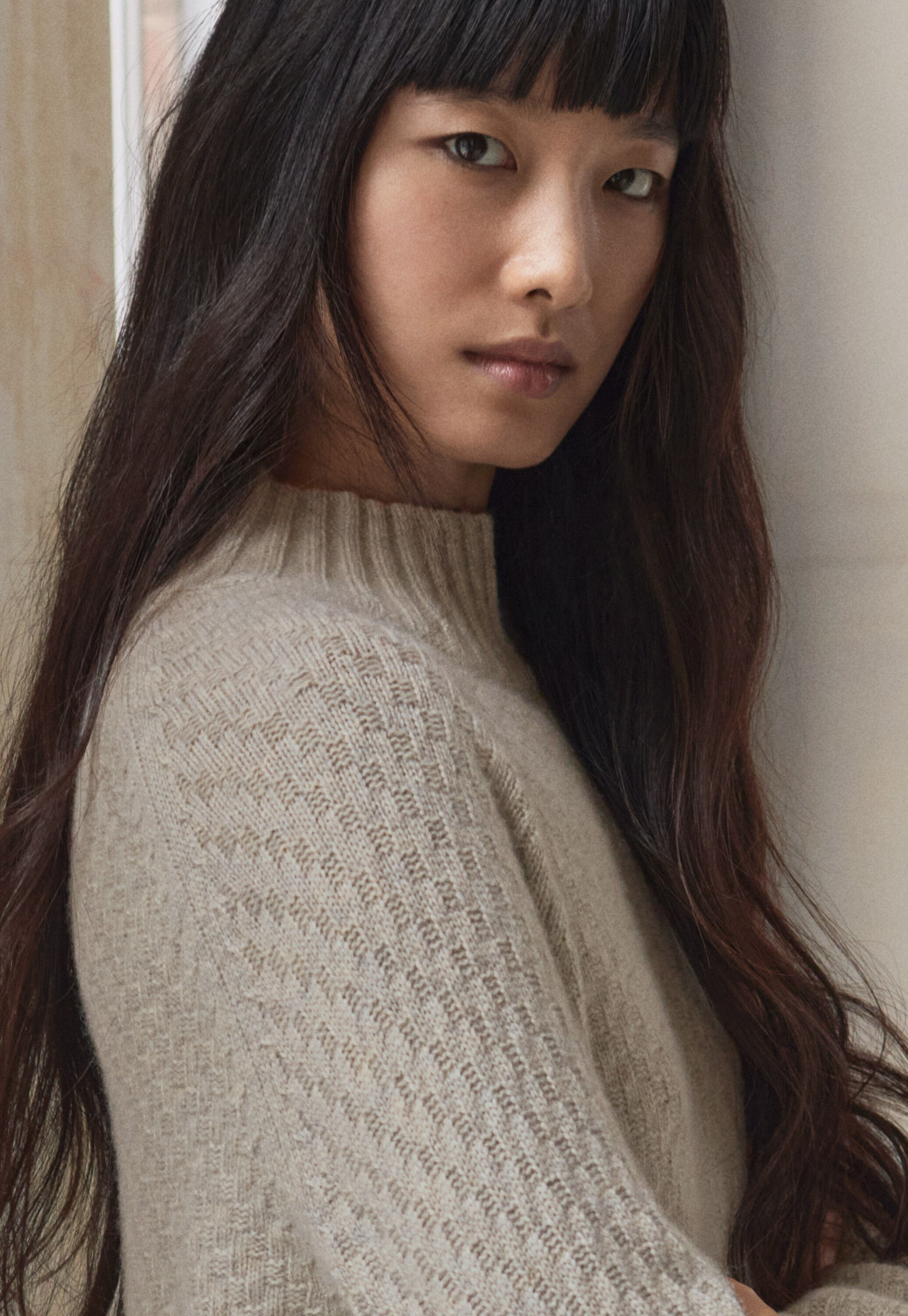 Funnel-neck sweater