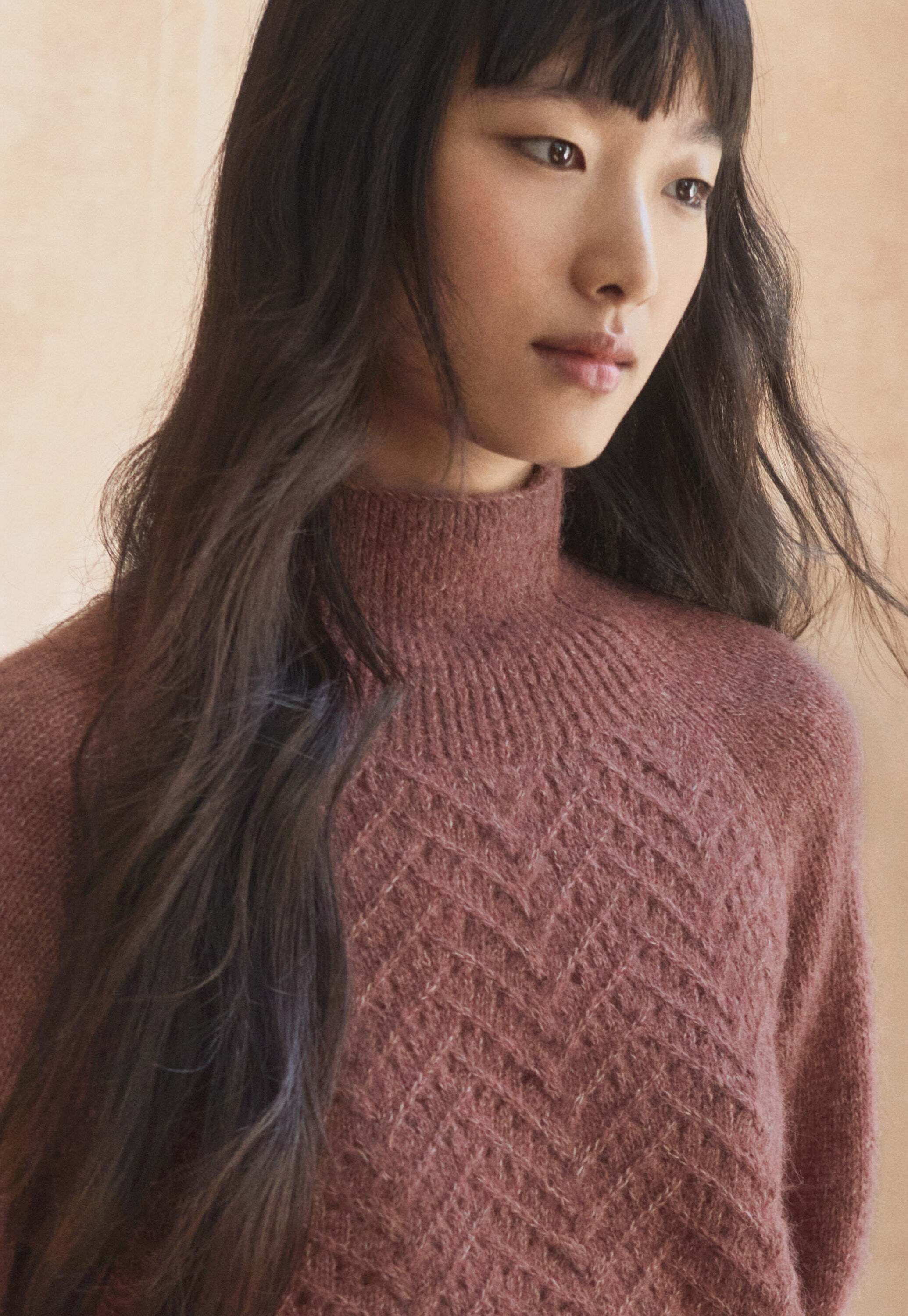 Cable-stitch sweater
