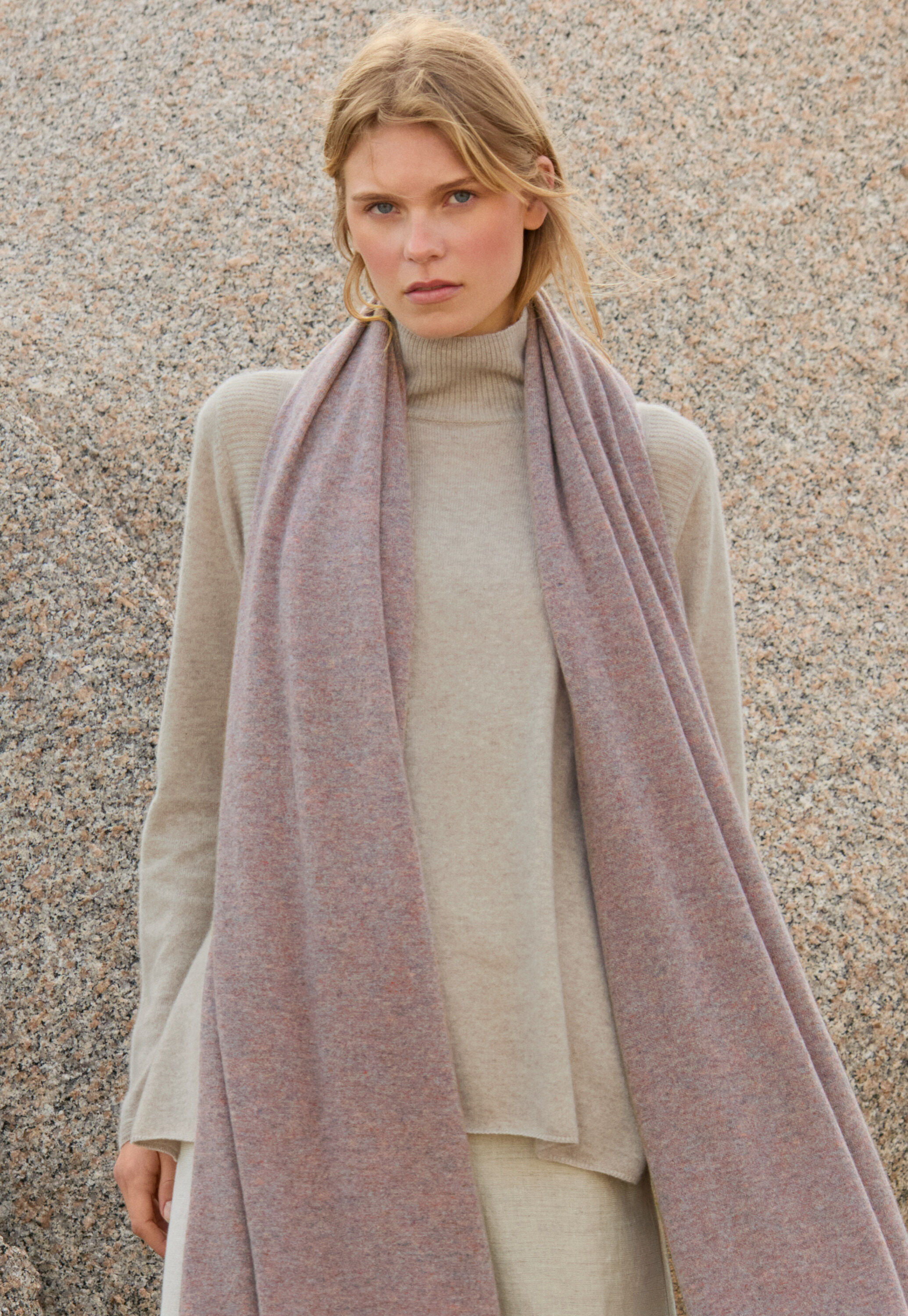 Garter-stitch sweater