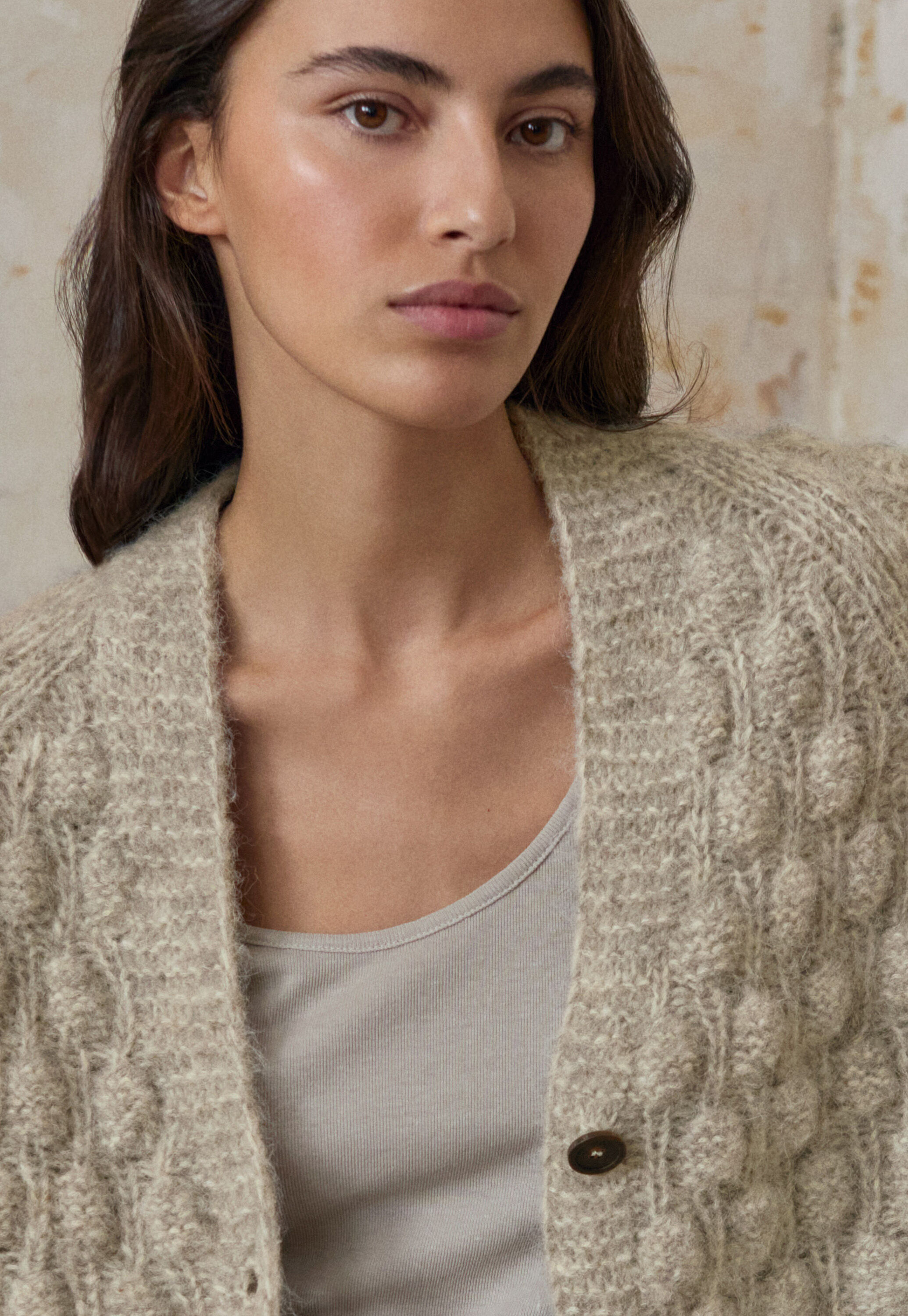 Hand-knitted cardigan