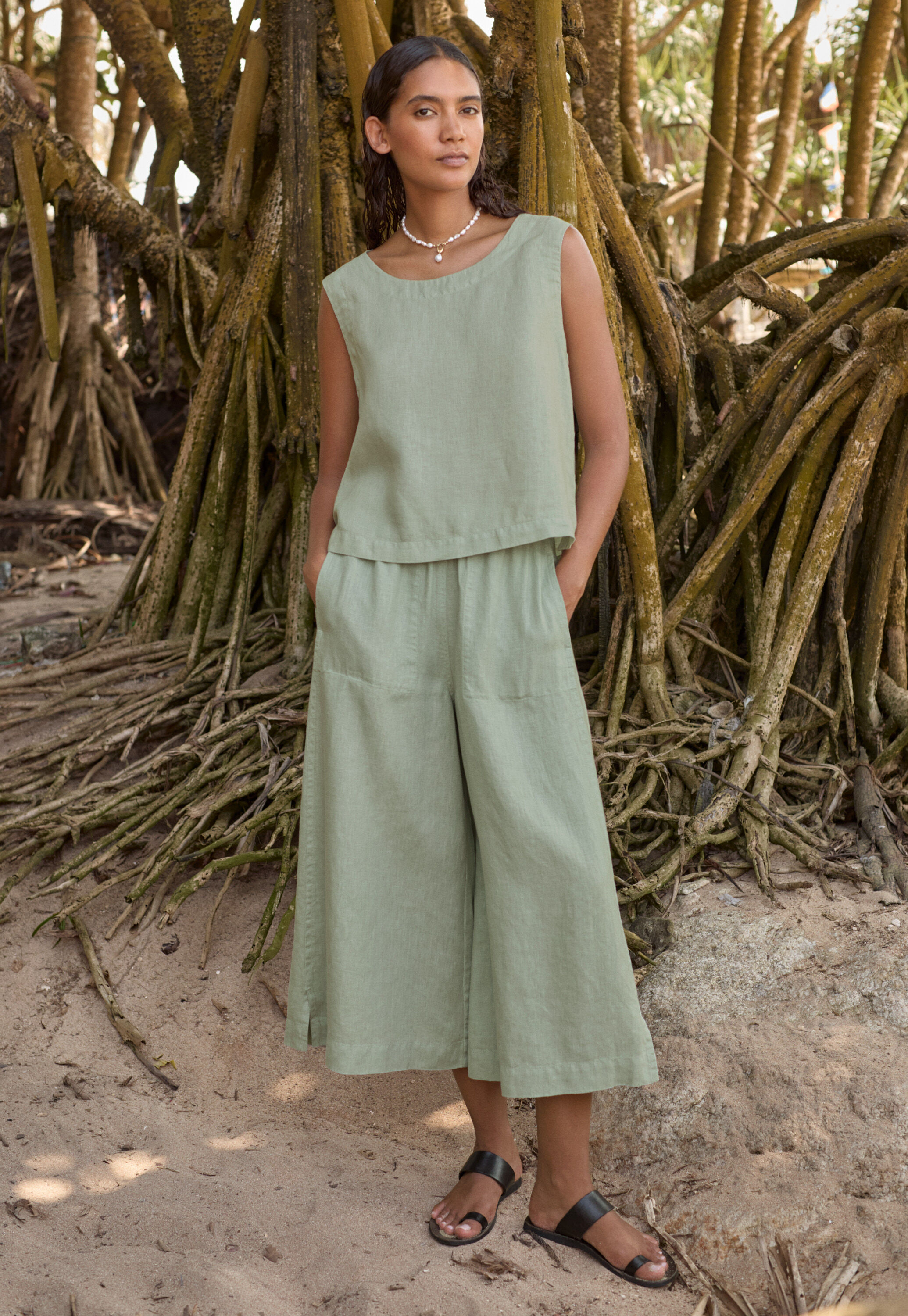 Pleat-front trousers