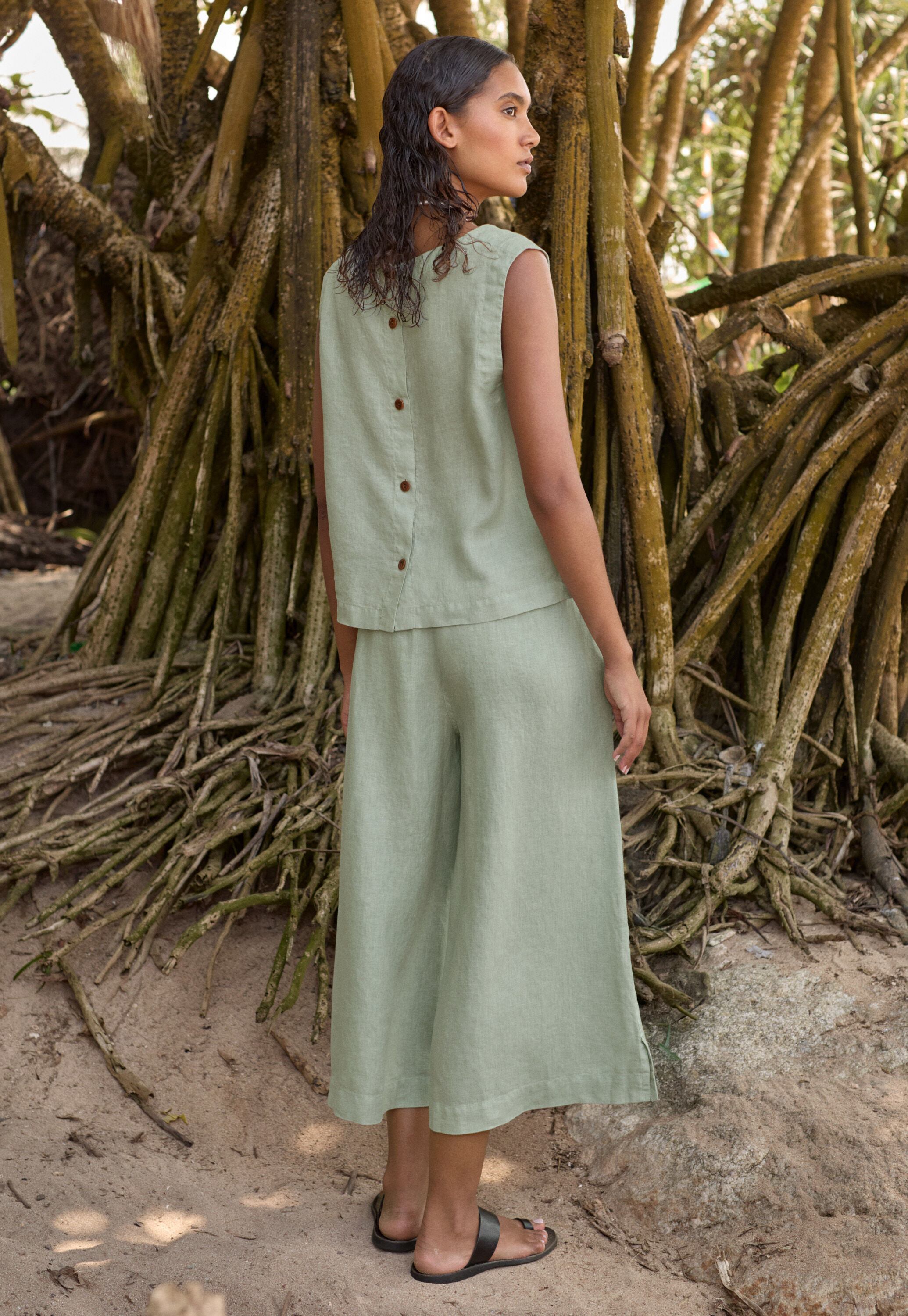 Pleat-front trousers