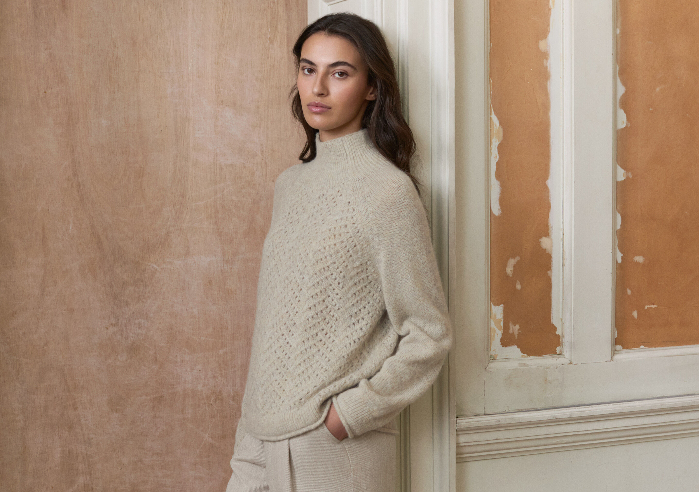 Cable-stitch sweater