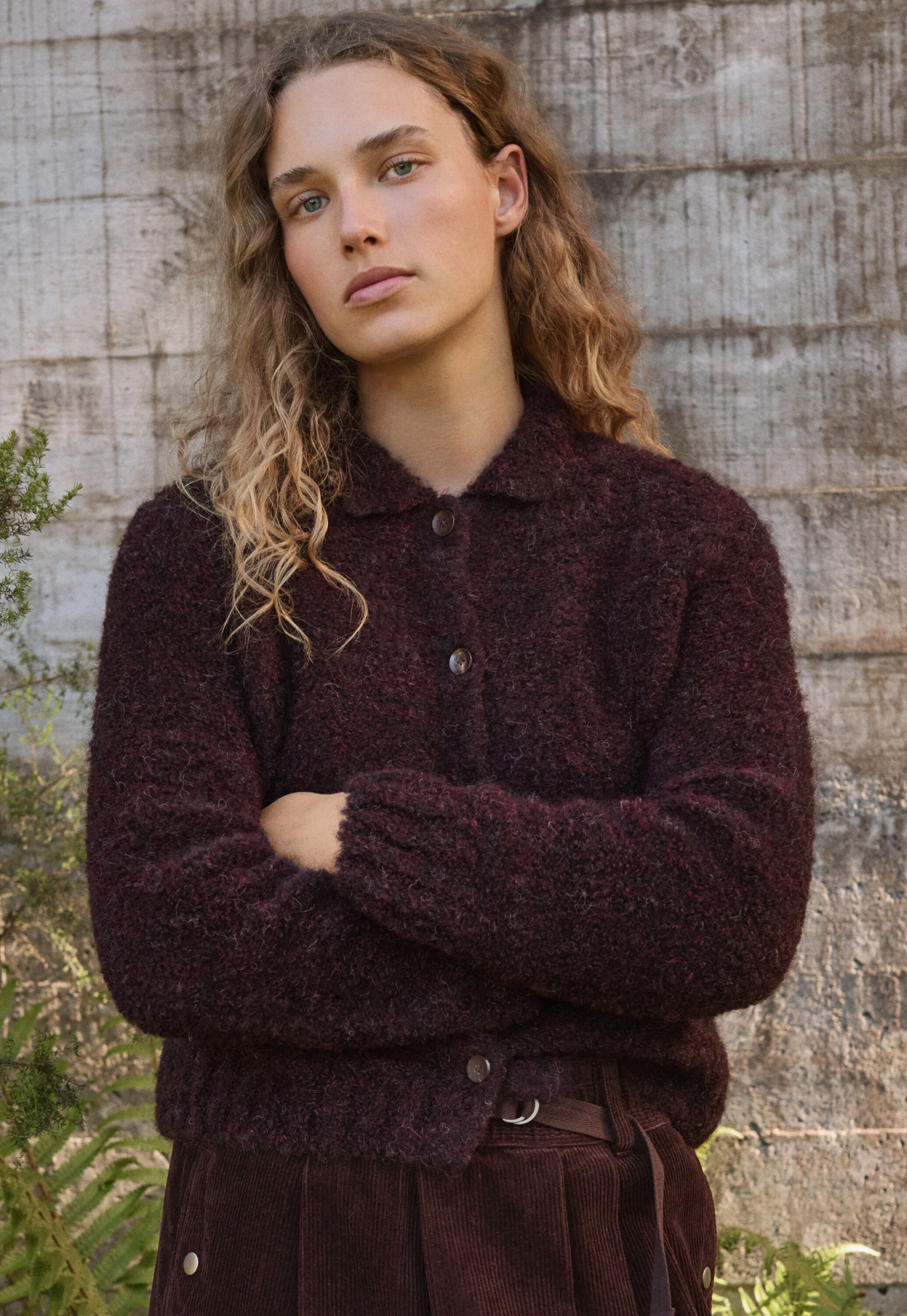 Collared cardigan