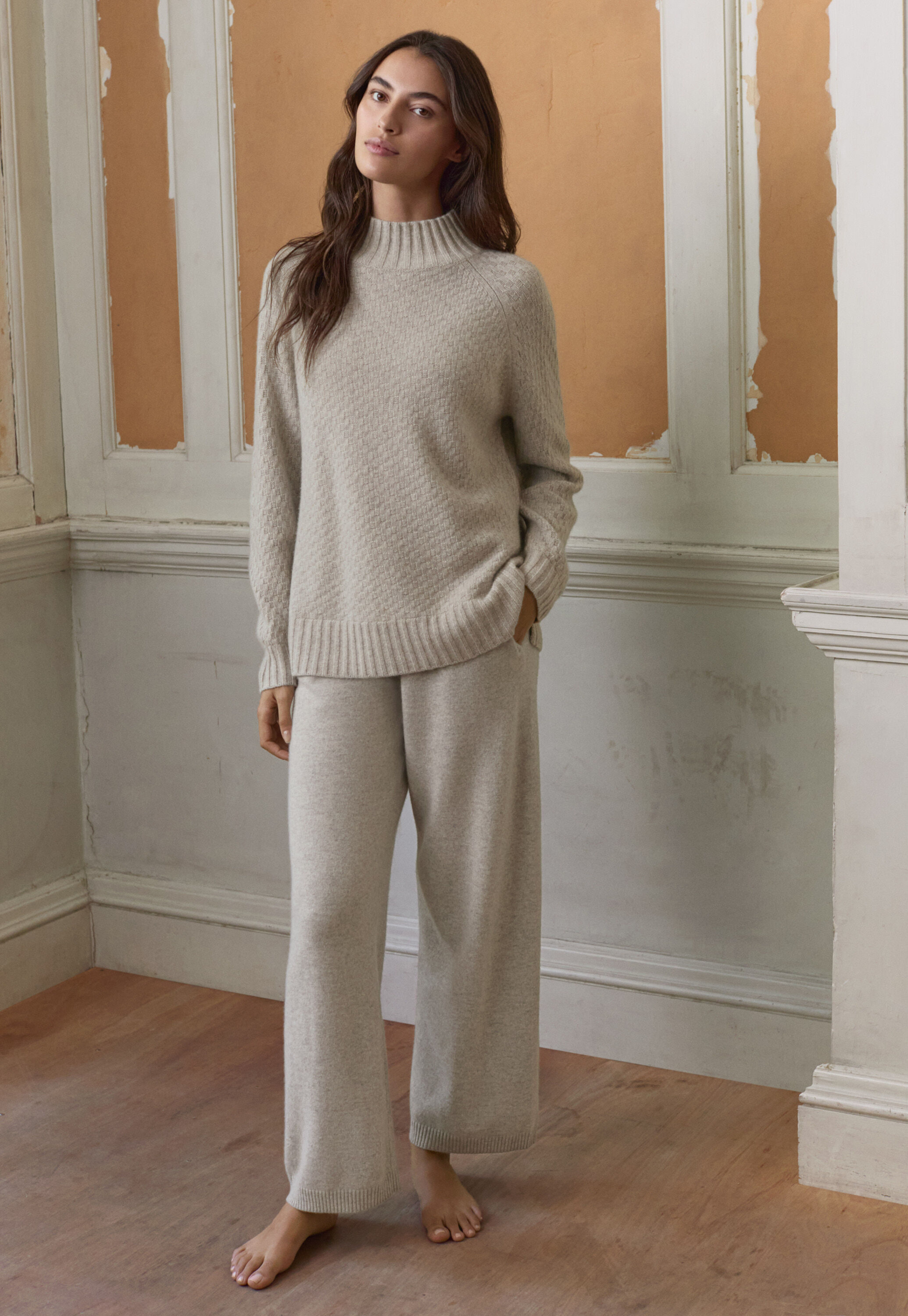 Funnel-neck sweater