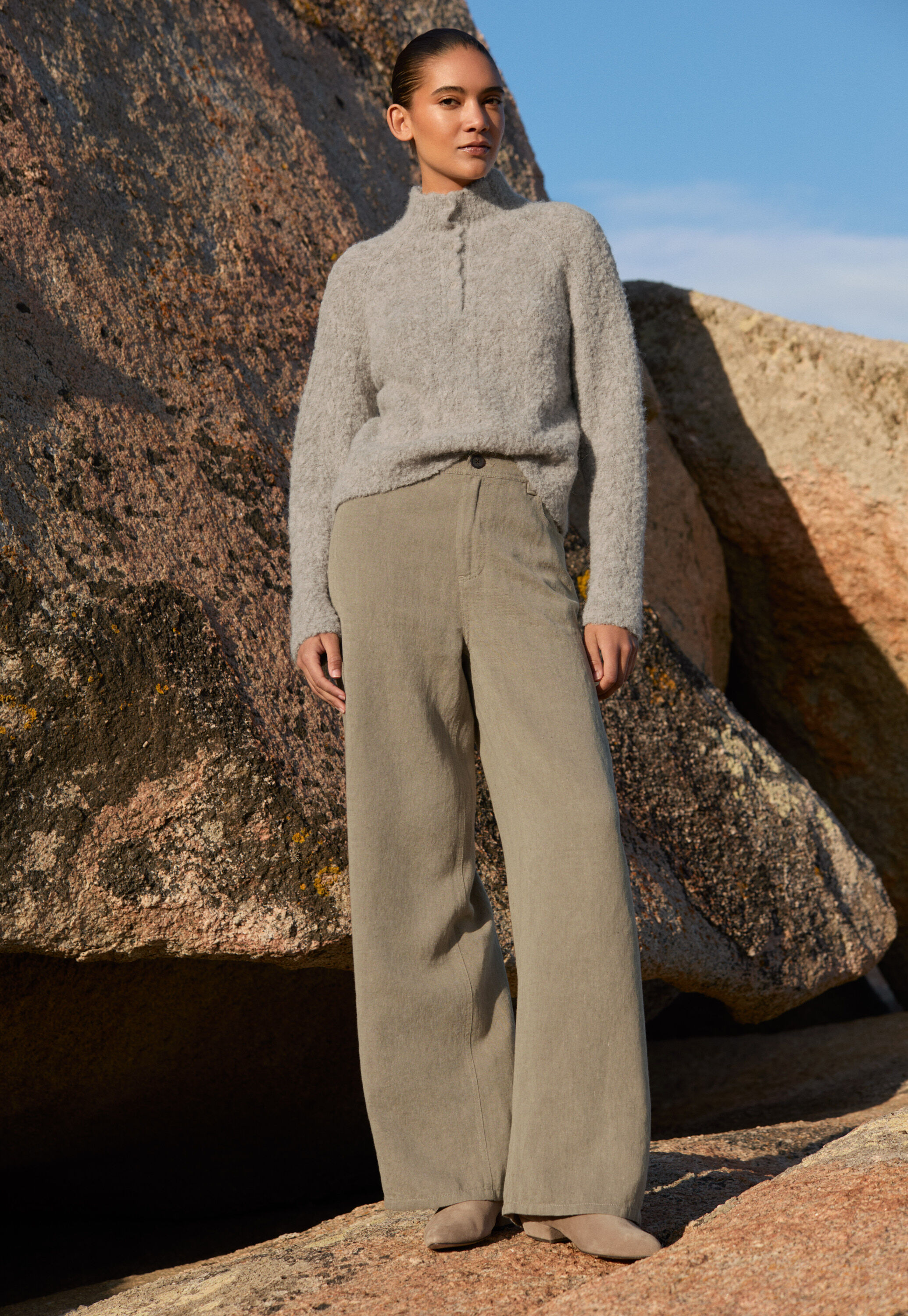 Pleat-front trousers