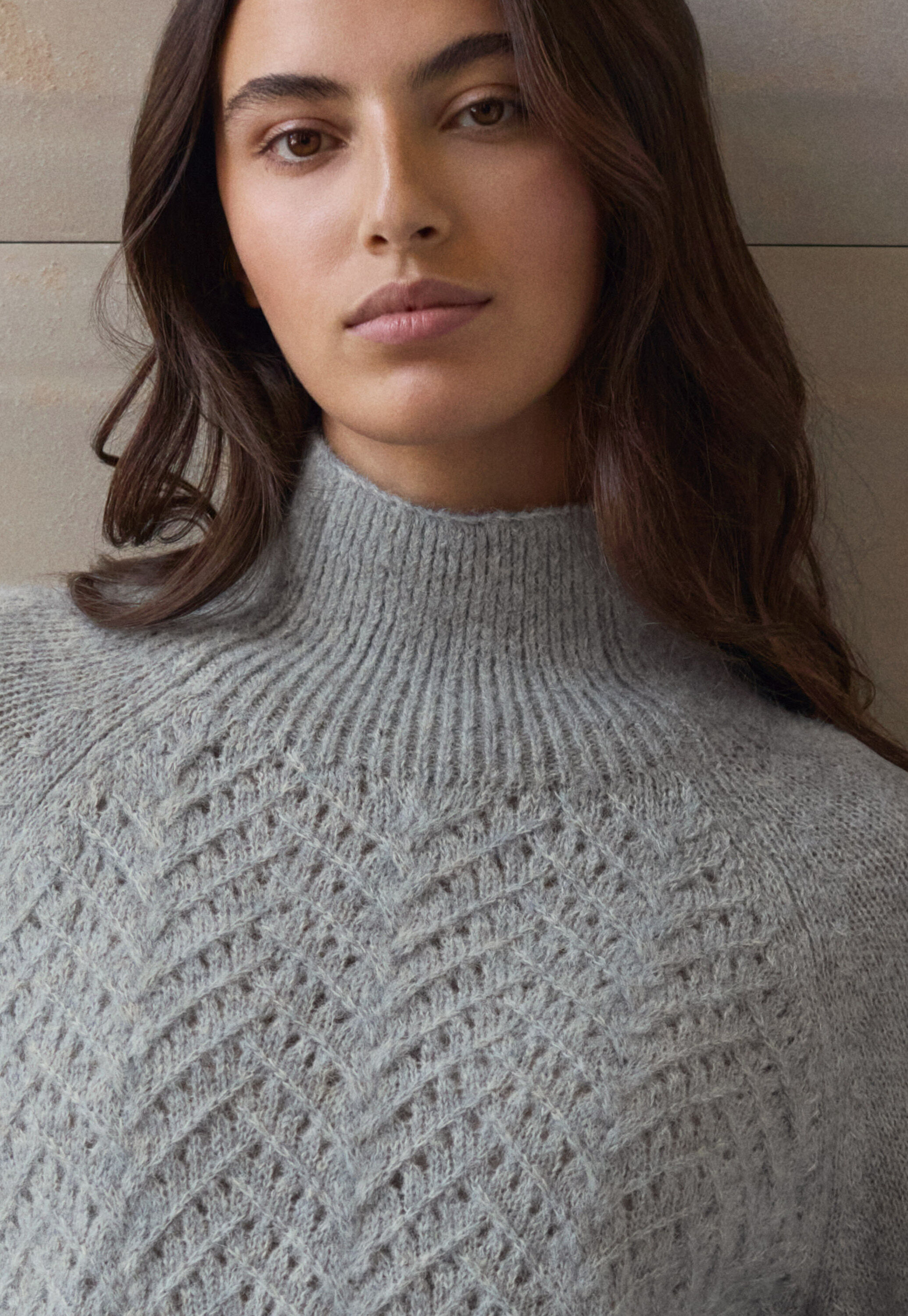 Cable-stitch sweater