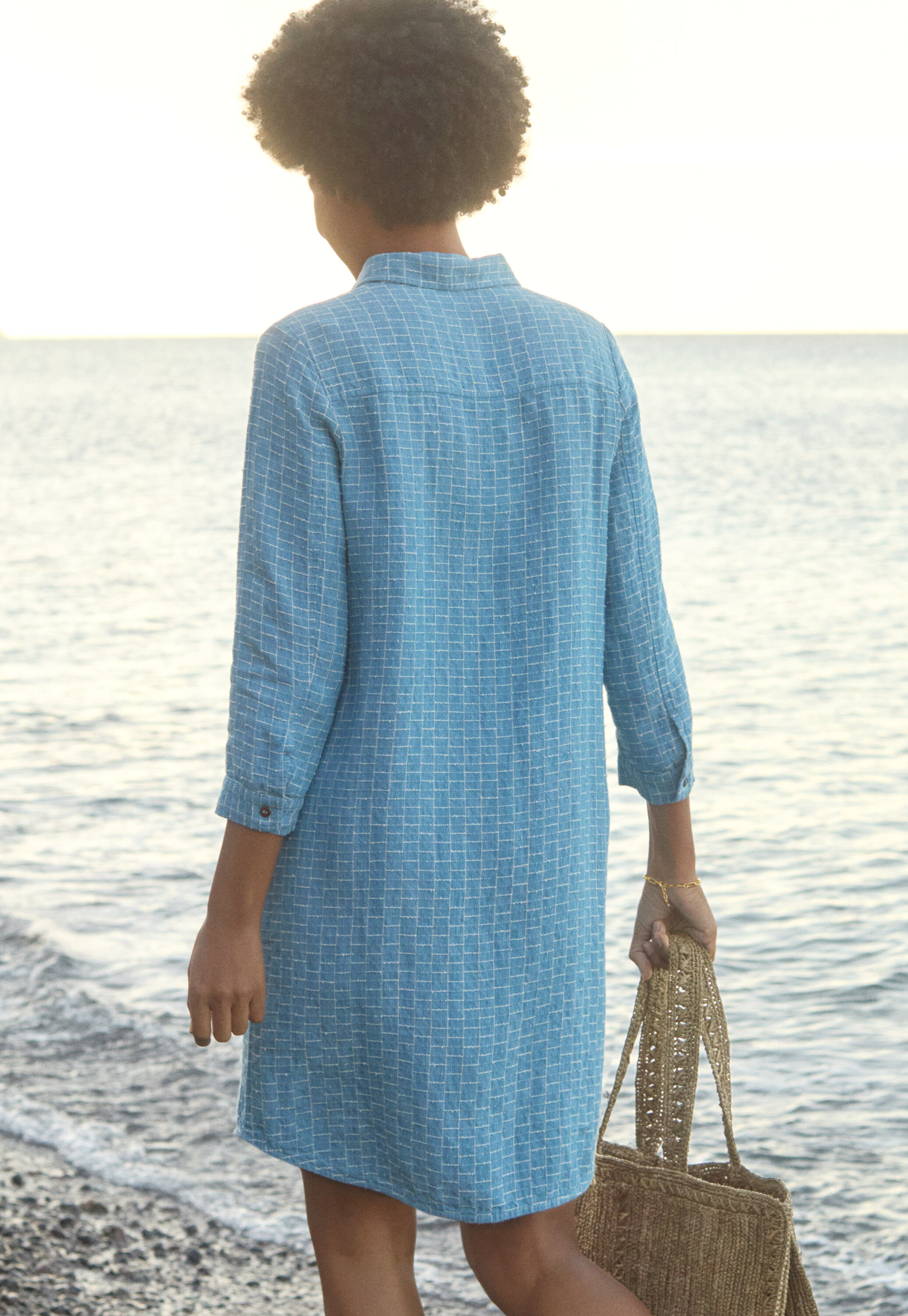 Checked shirtdress