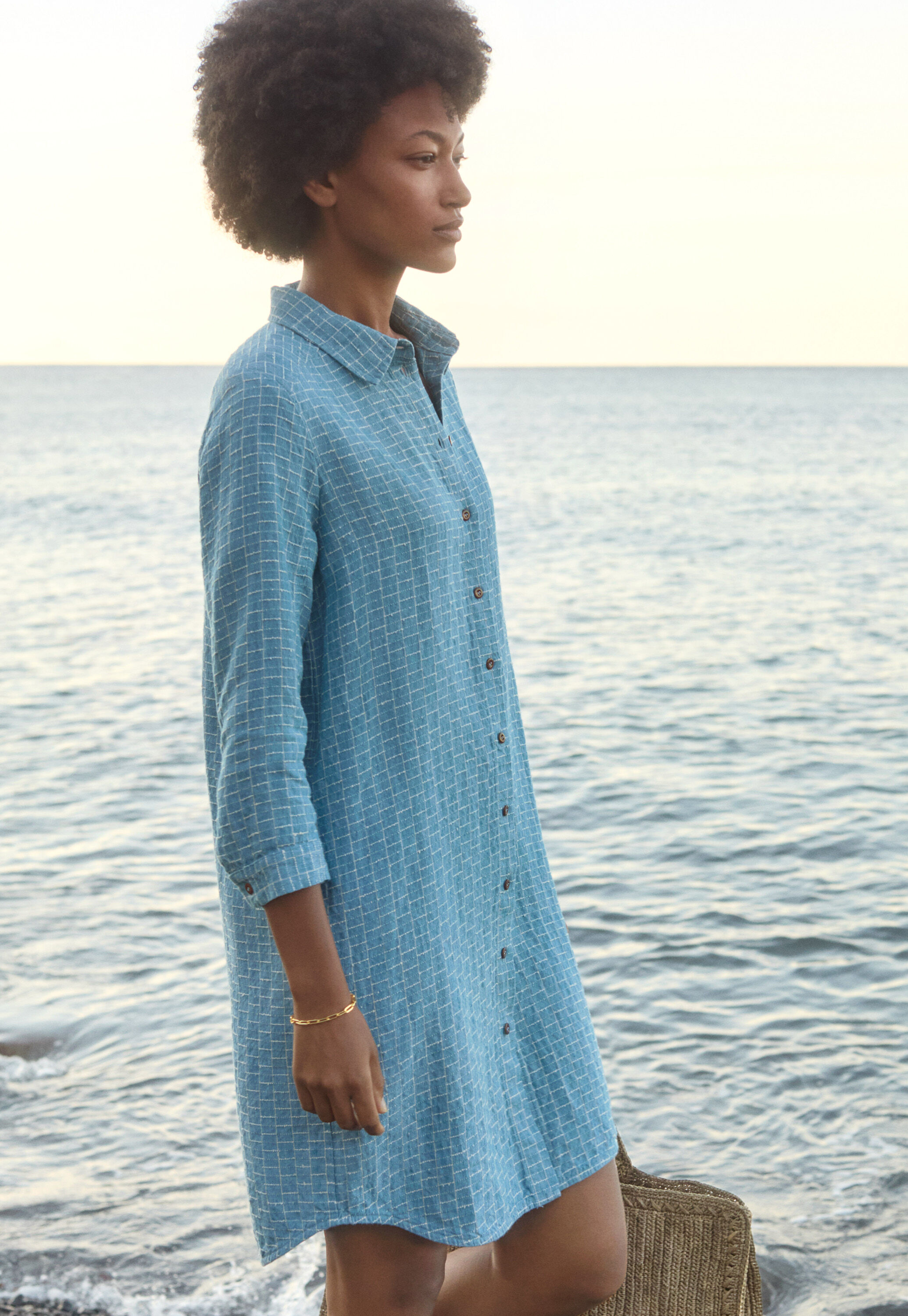 Checked shirtdress