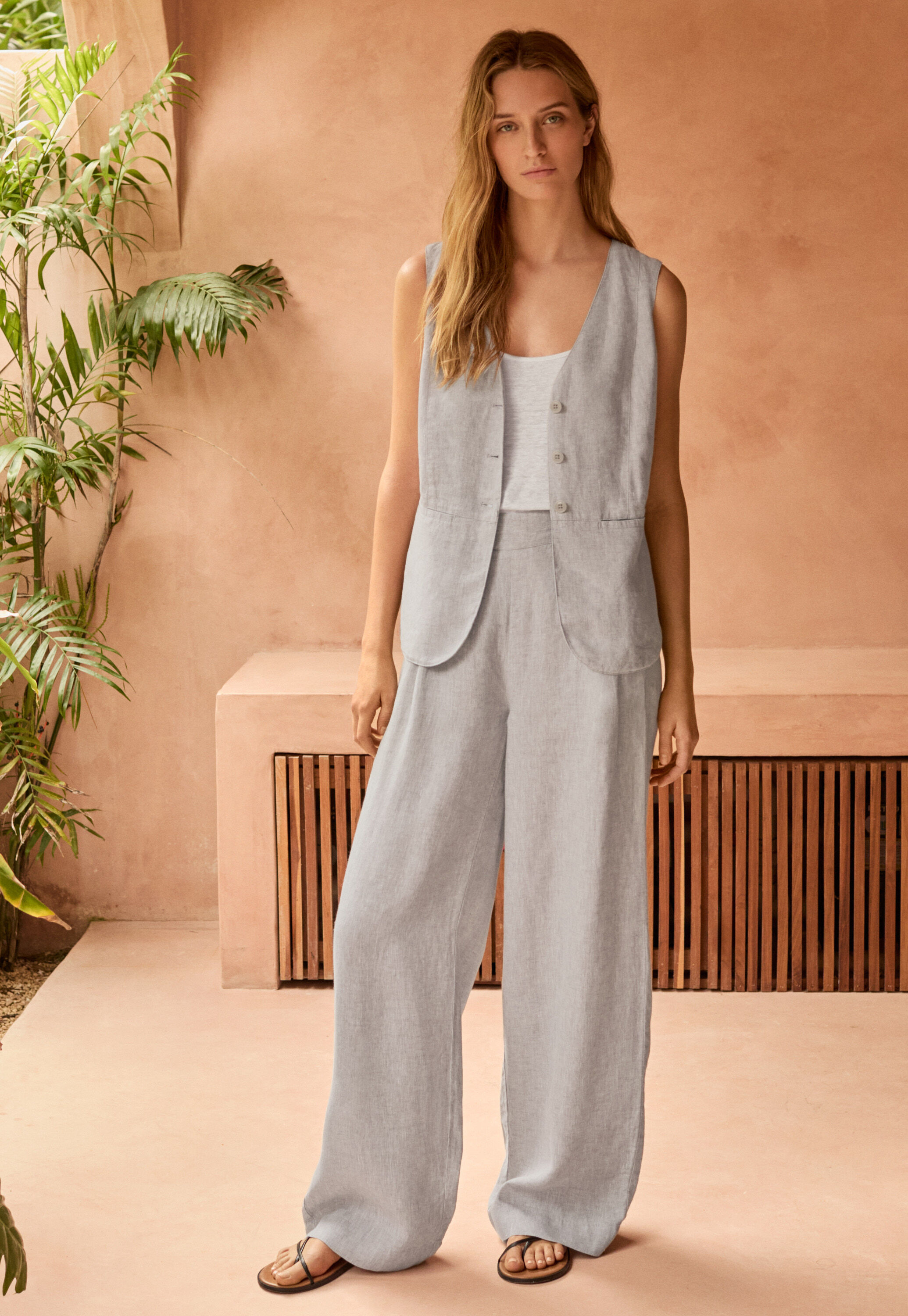 Flat-front trousers