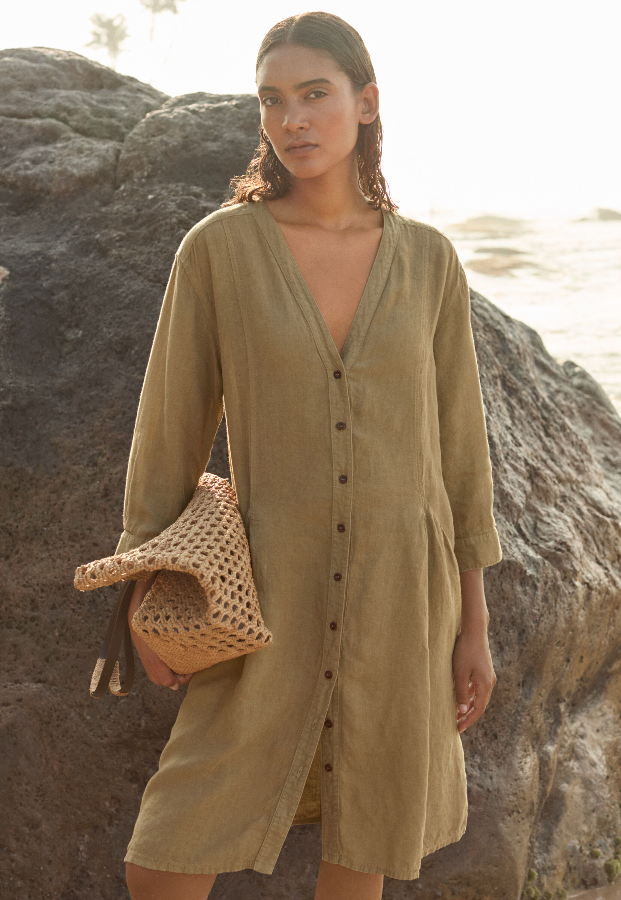 V-neck dress