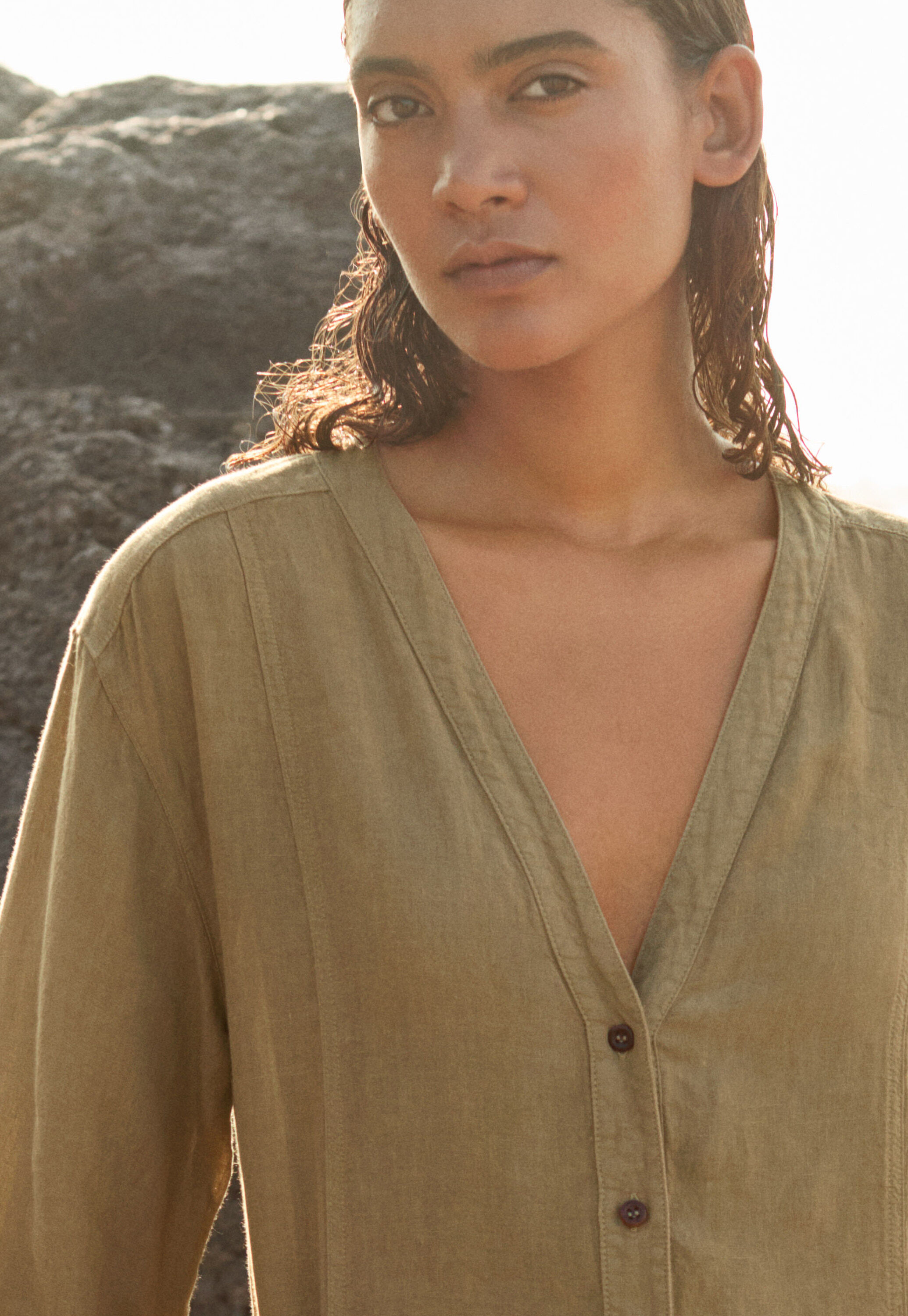 V-neck dress