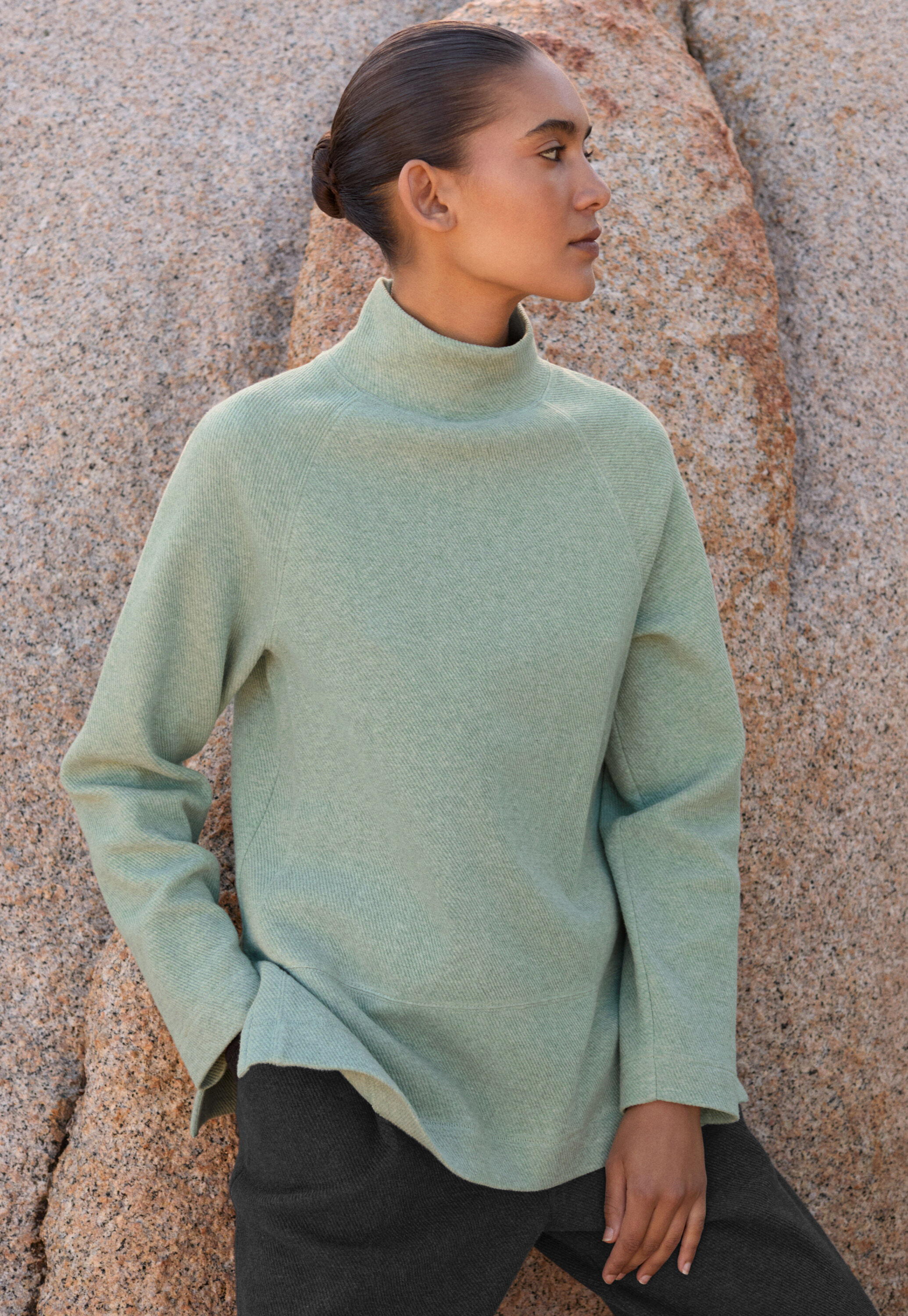 Funnel-neck tunic