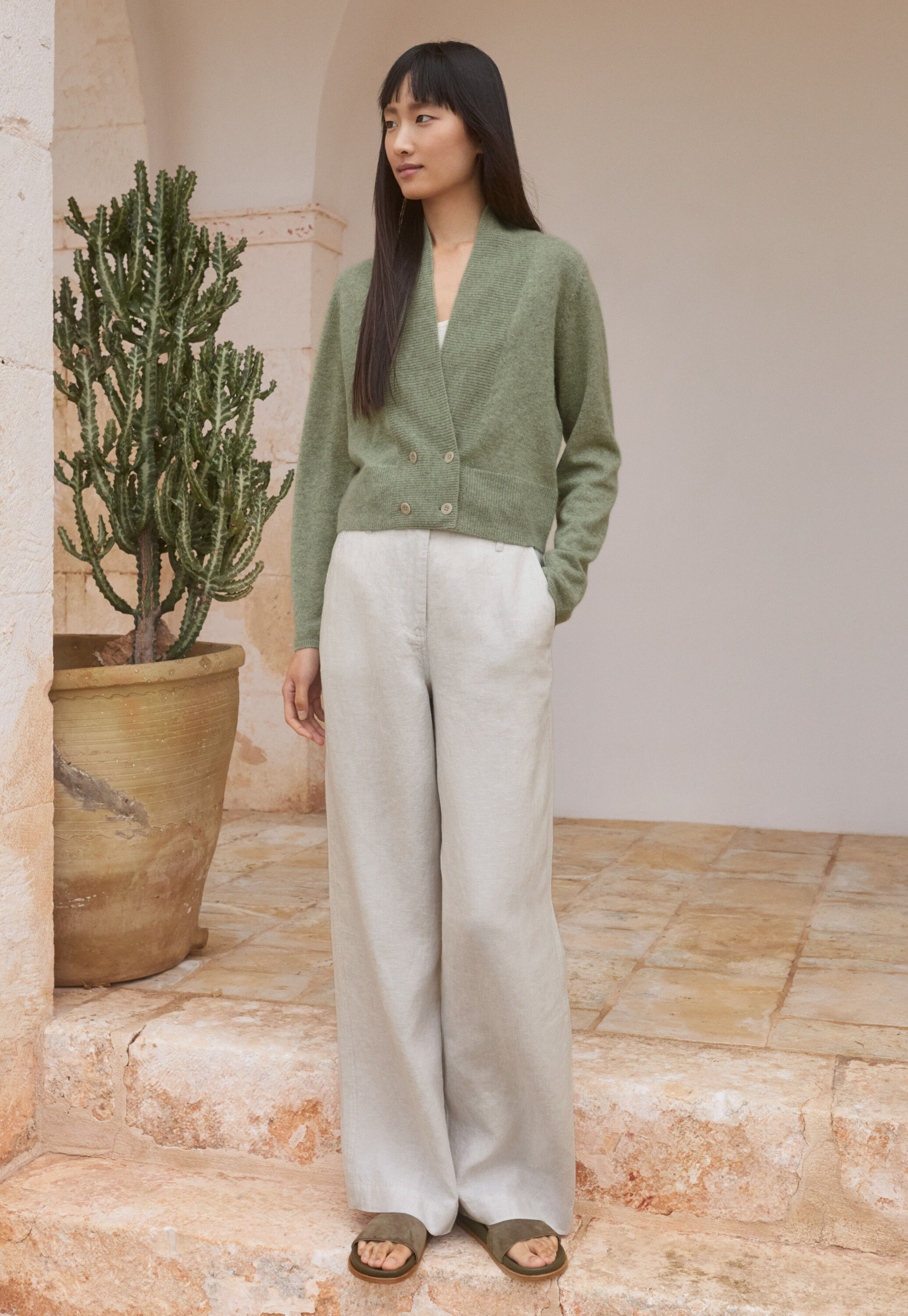 Pleat-front trousers