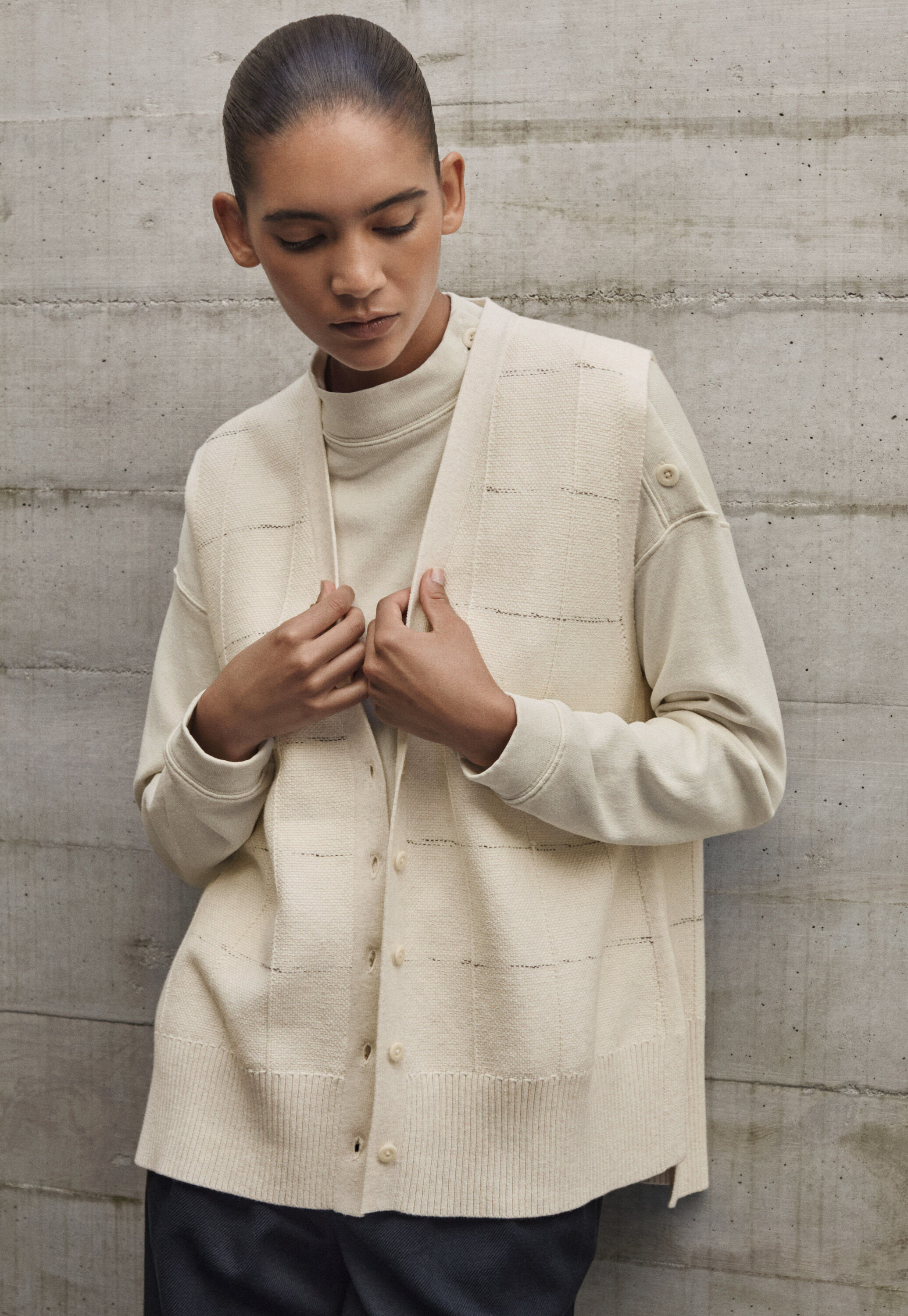 Hand-knitted cardigan