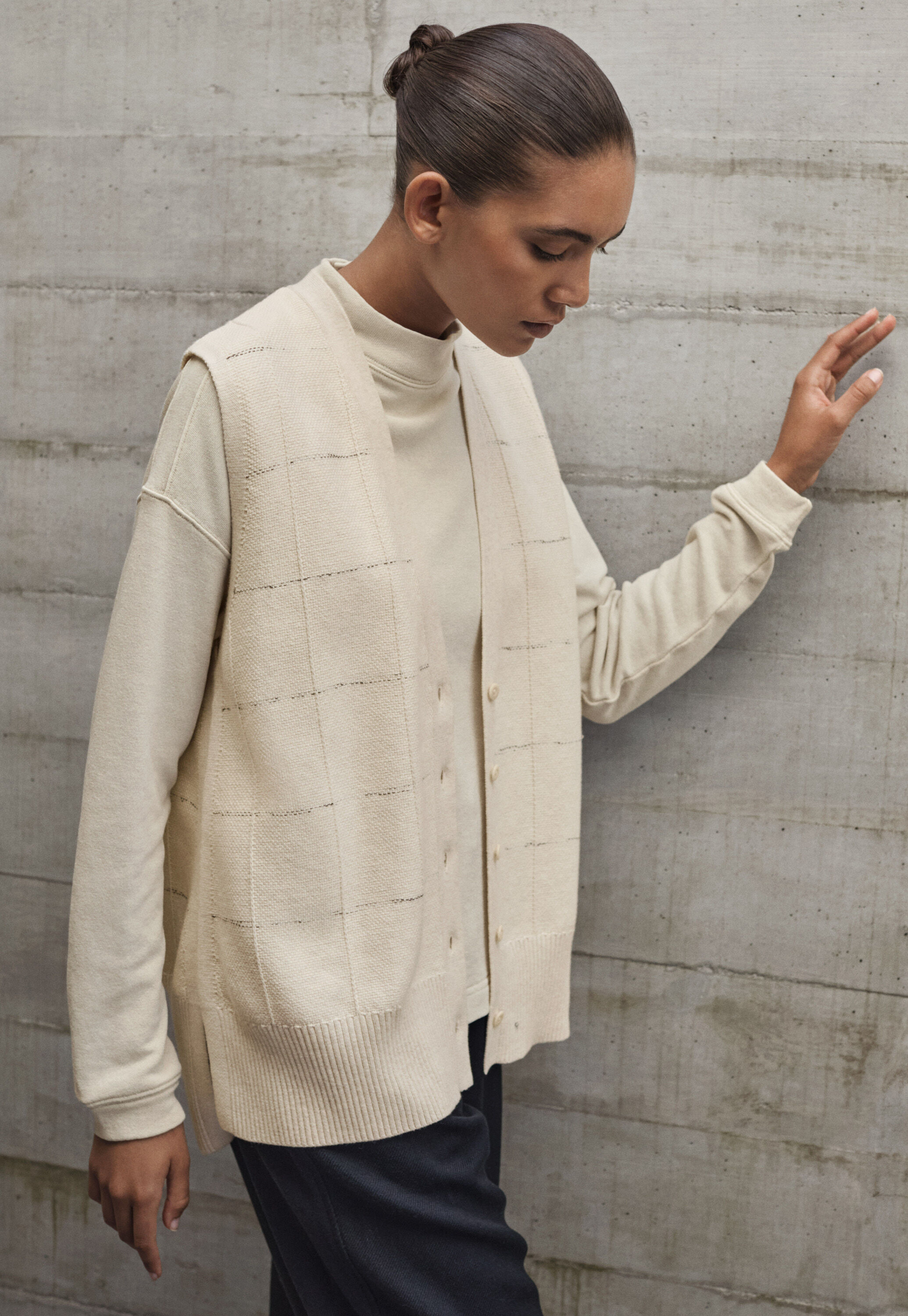 Hand-knitted cardigan