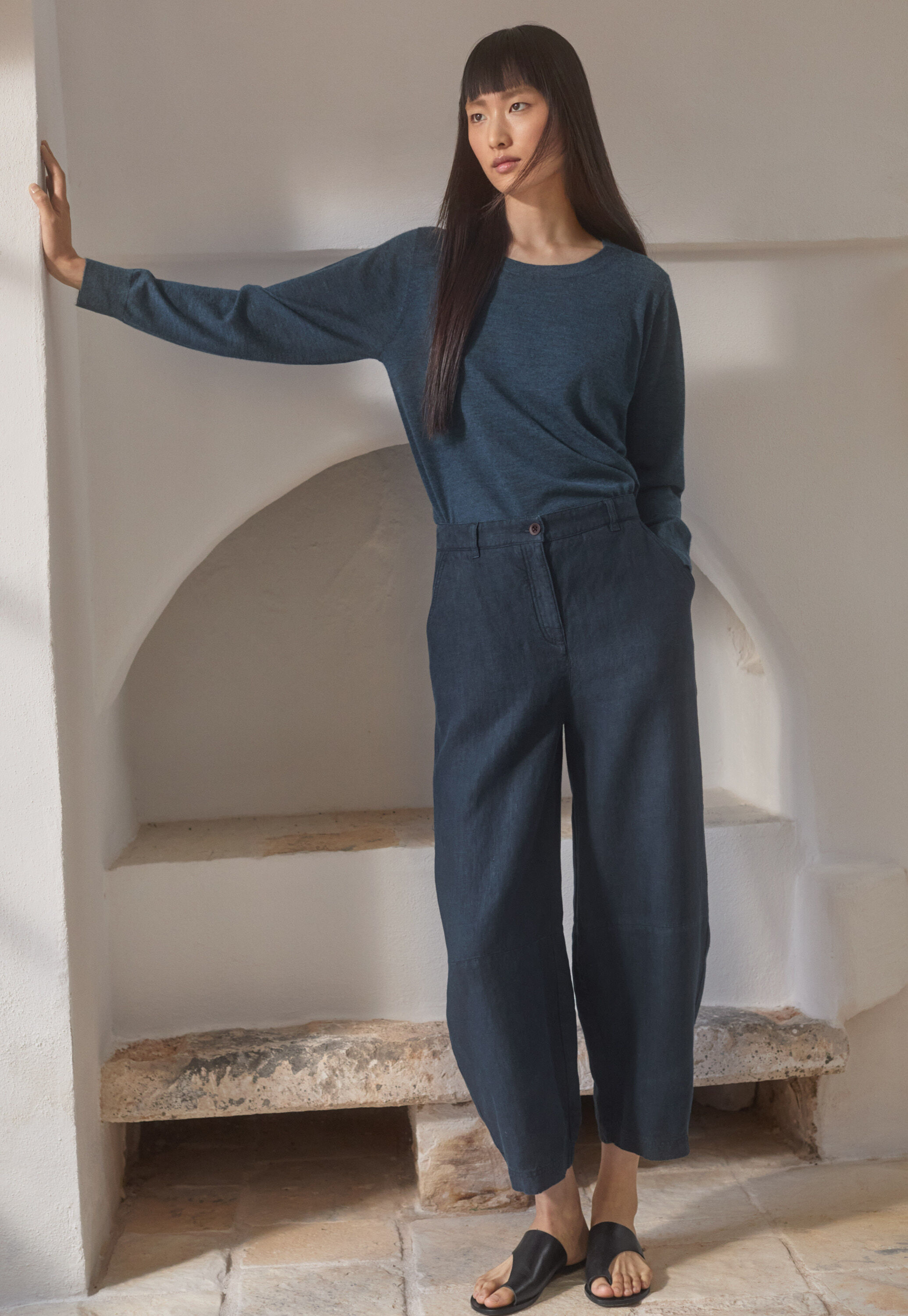 Pleat-front trousers
