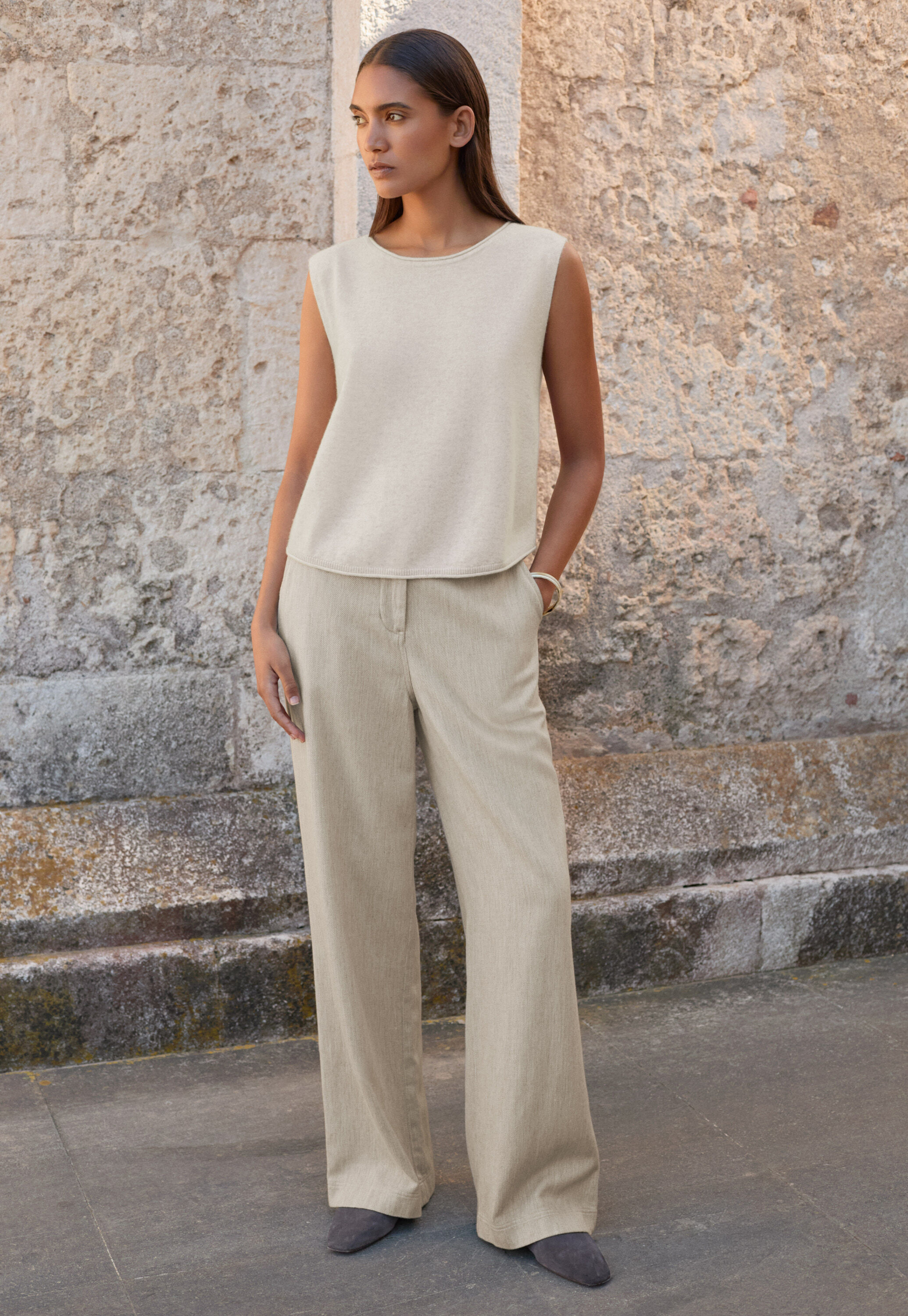Pleat-front trousers
