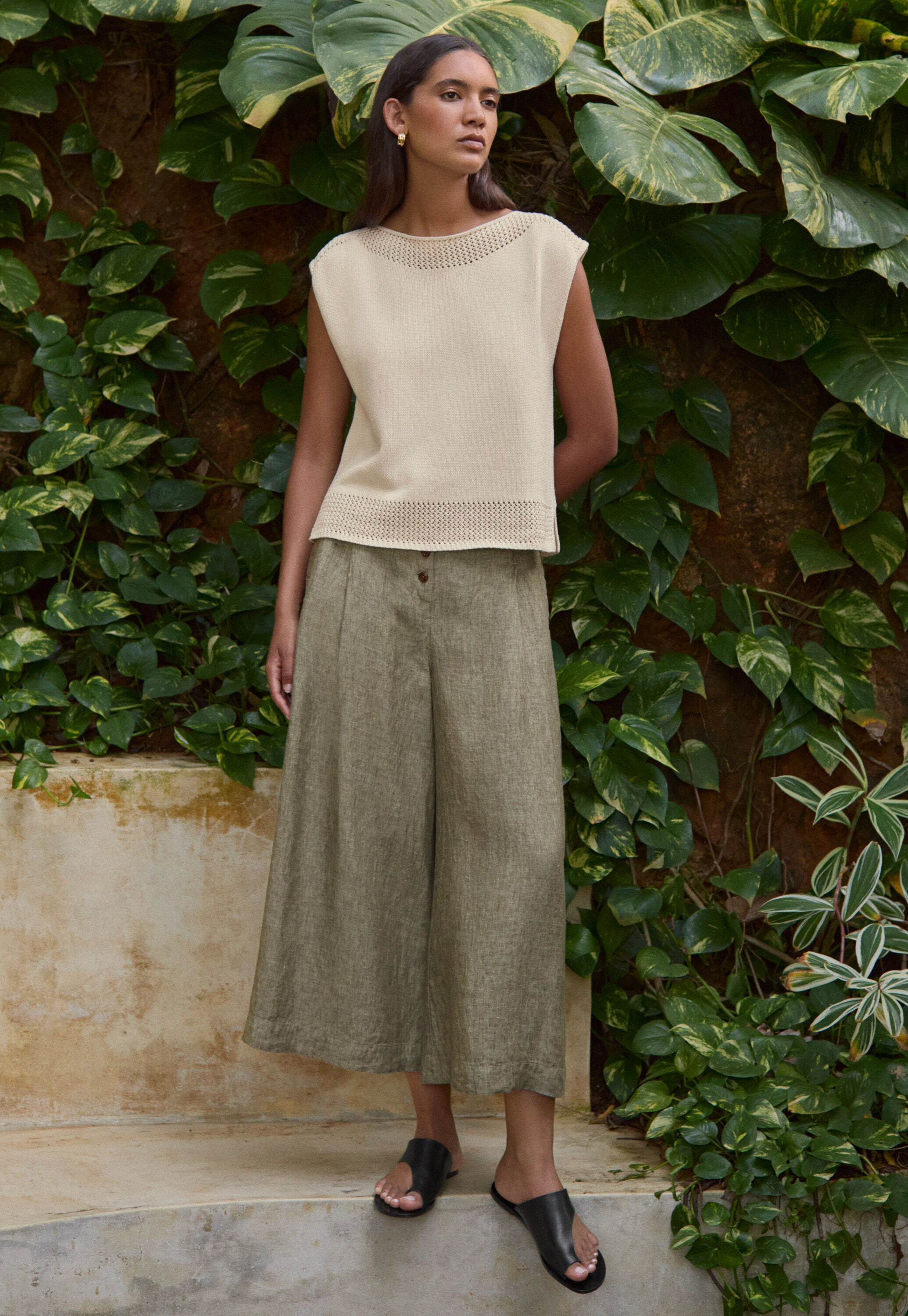 Pleat-front trousers