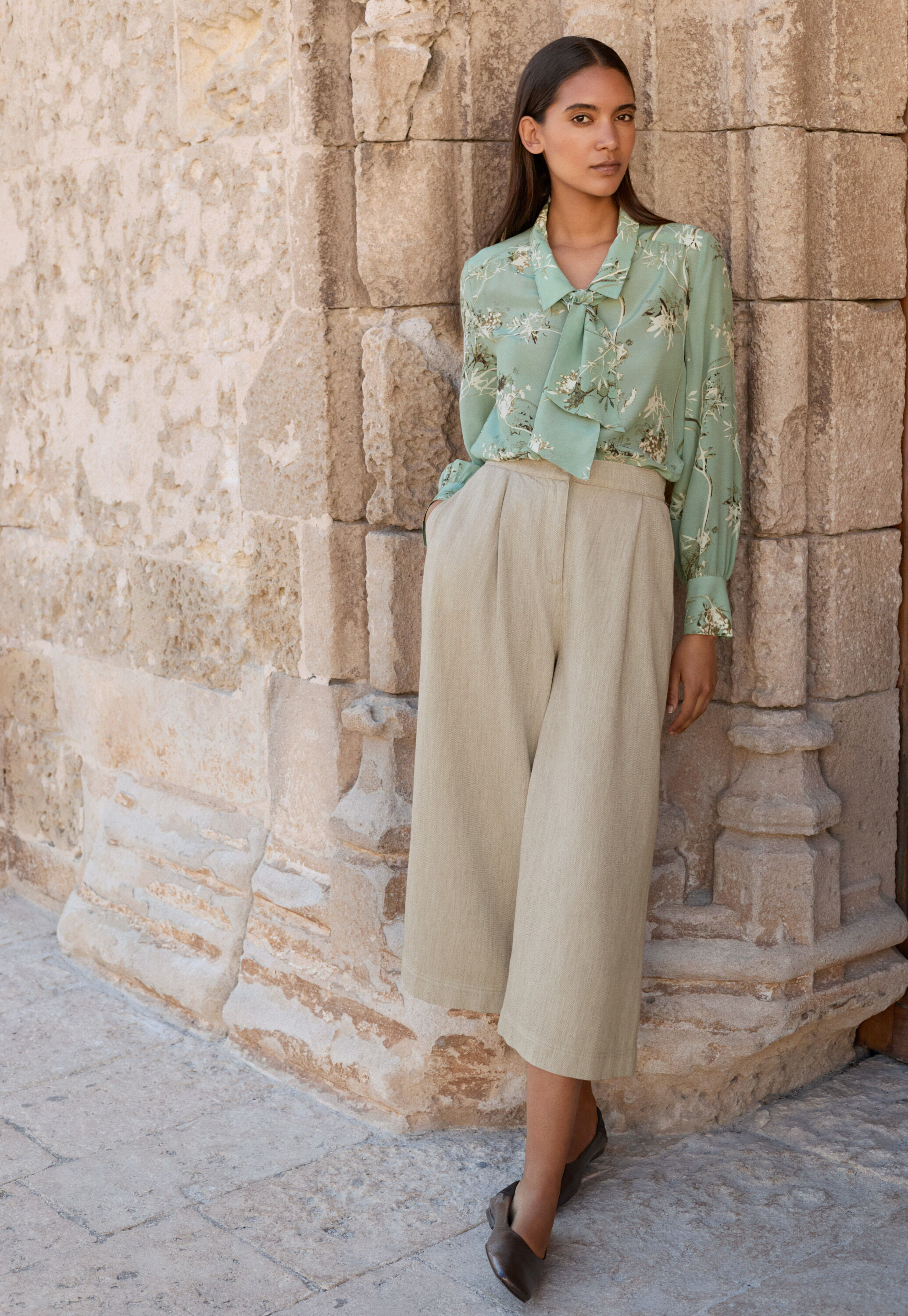 Pleat-front trousers