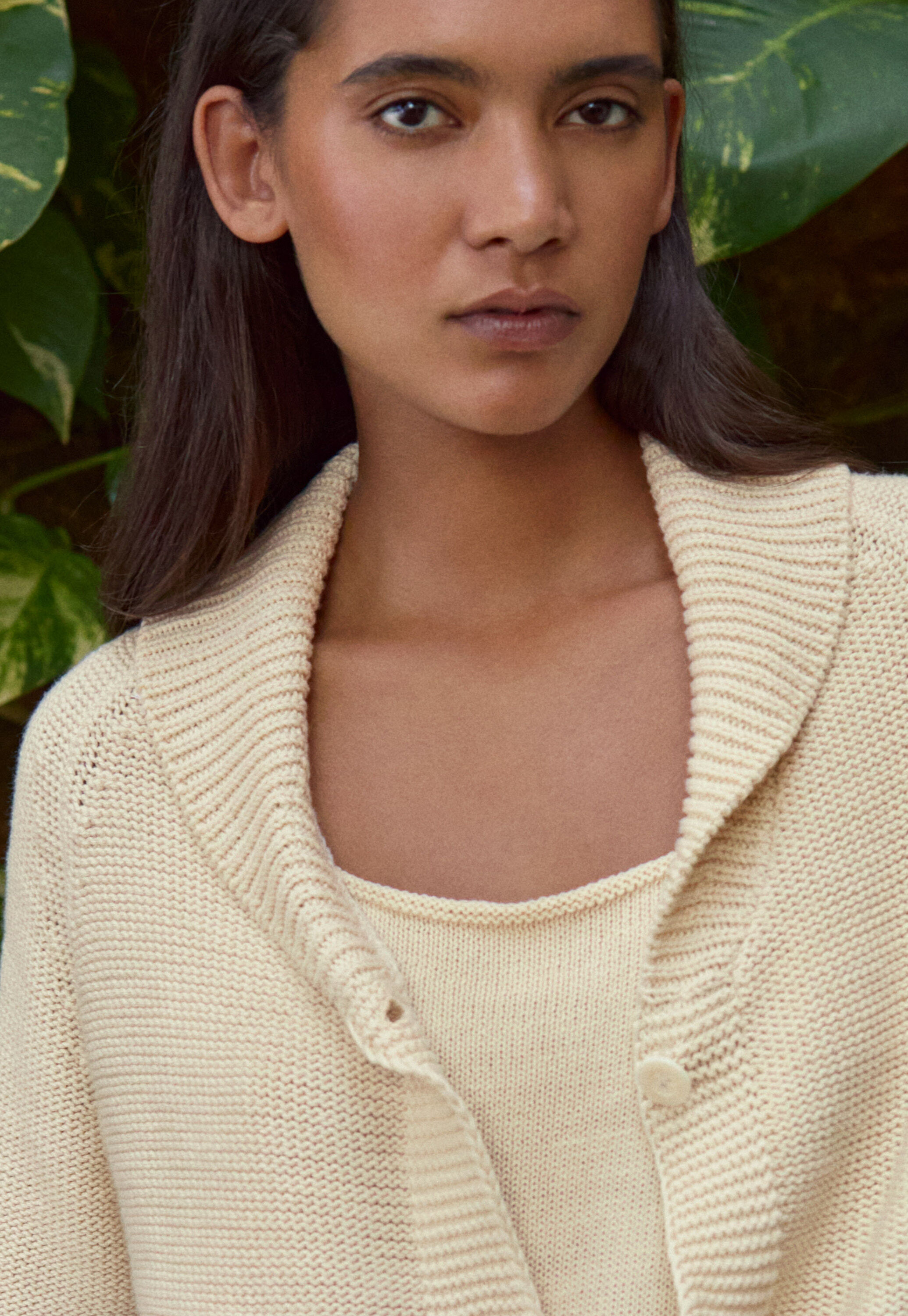 Shawl-collar cardigan