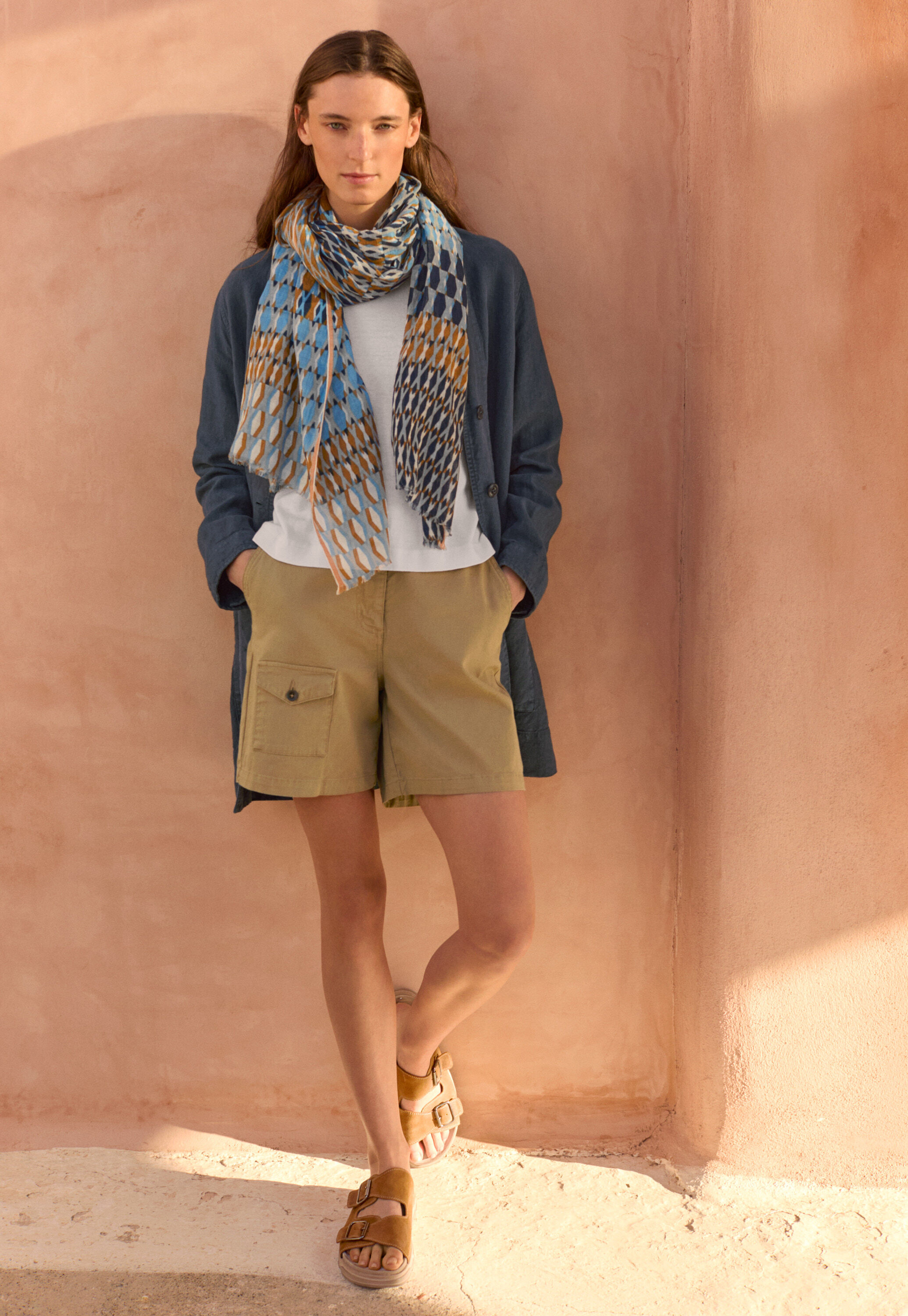 Cotton diamond scarf