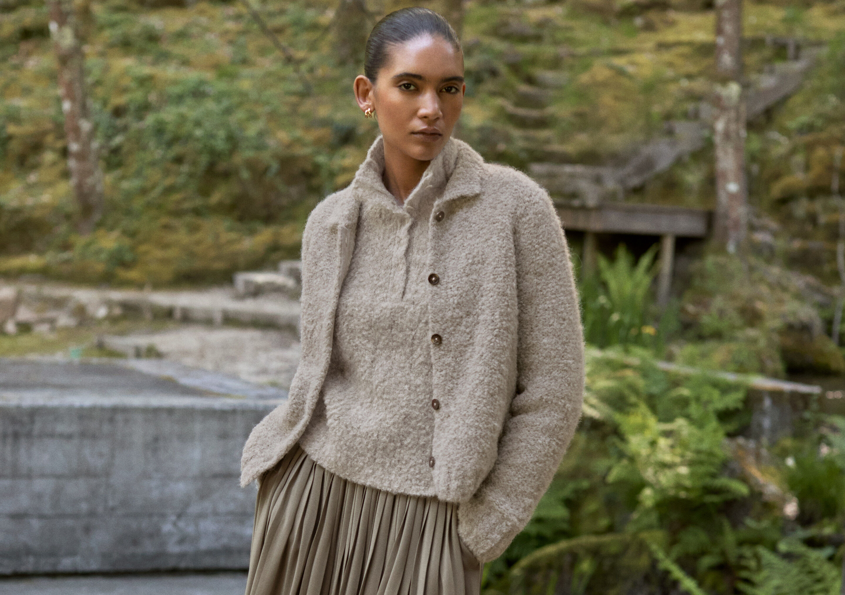 Collared cardigan