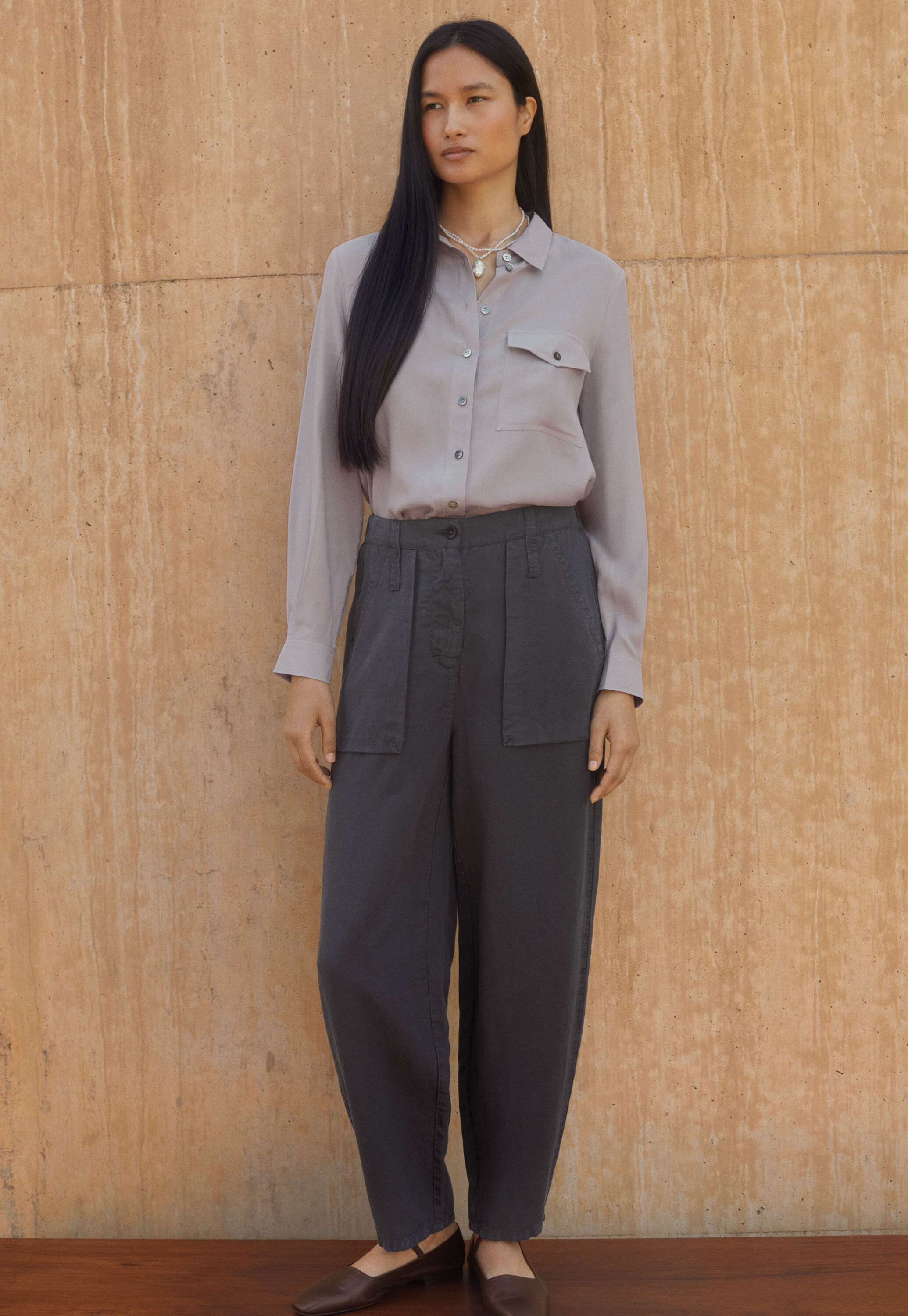 Patch pocket blouse