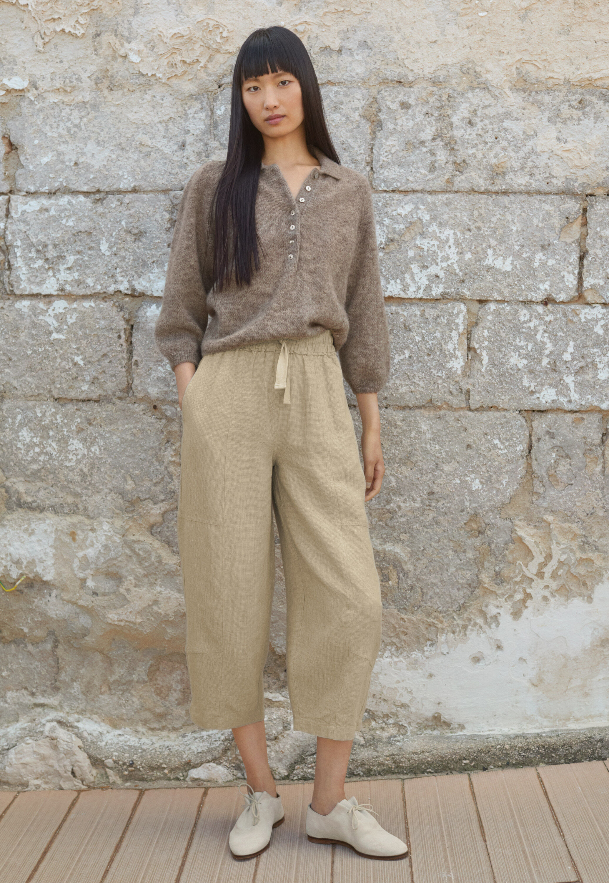 Pleat-front trousers