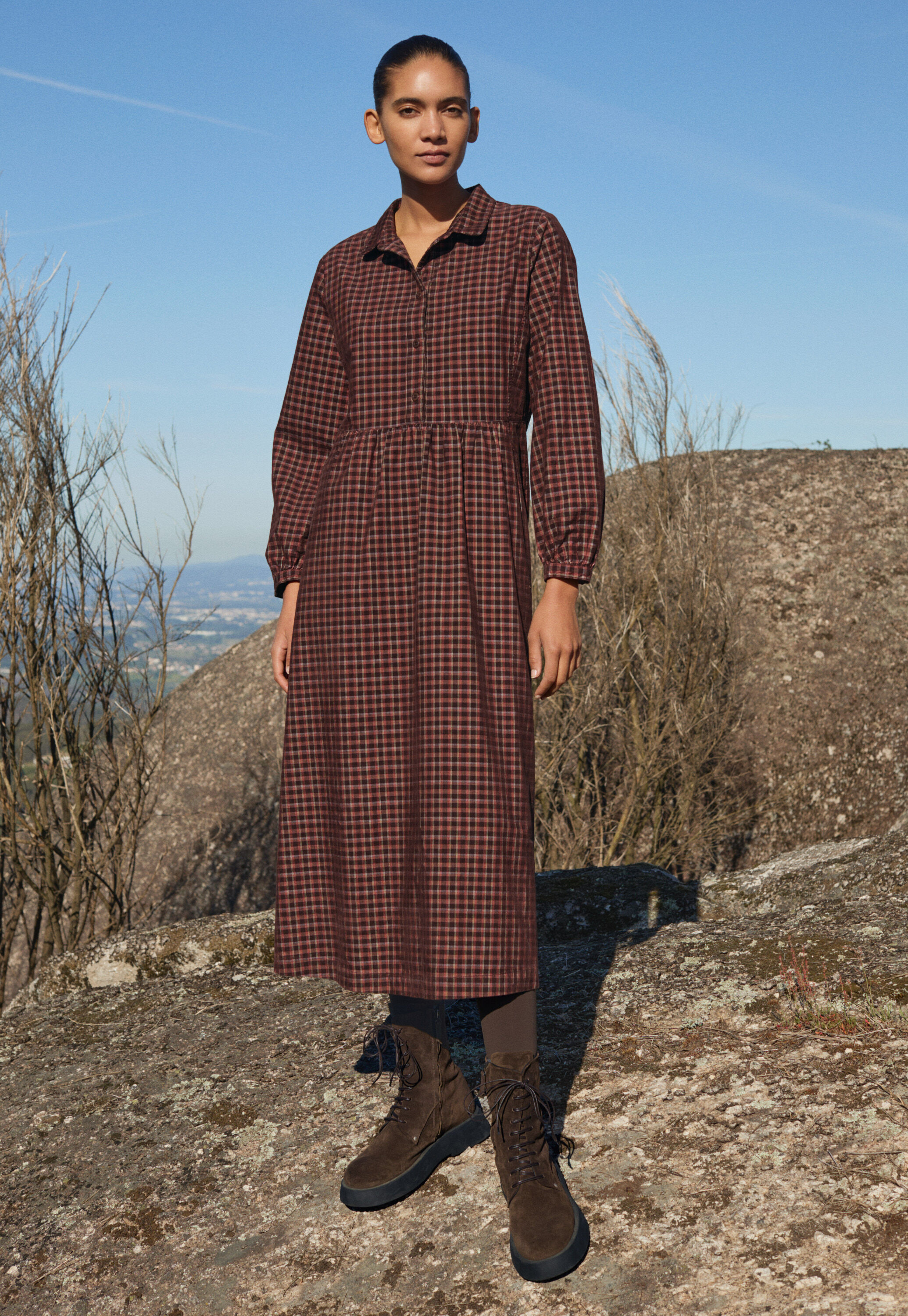 Checked dress