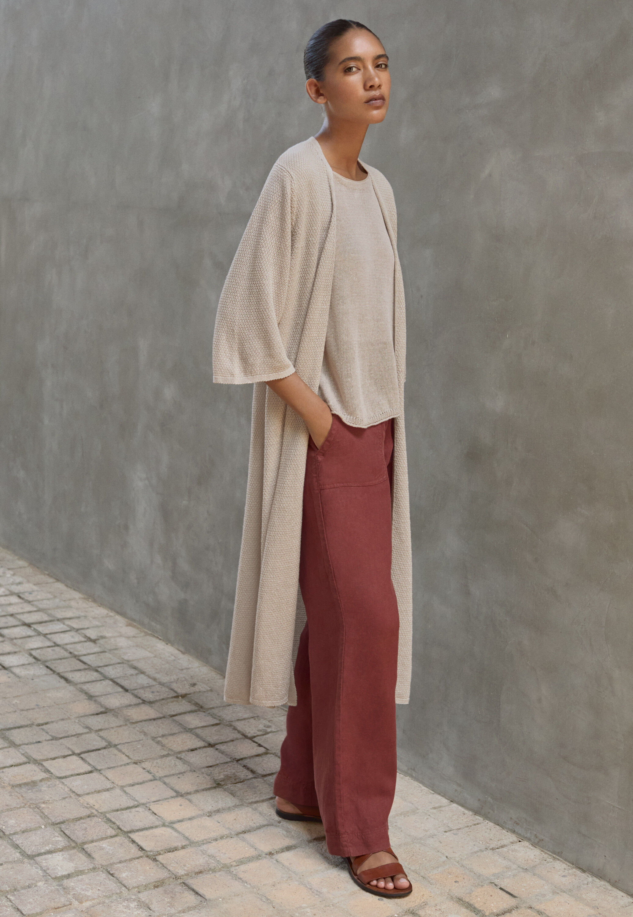 Edge-to-edge cardigan