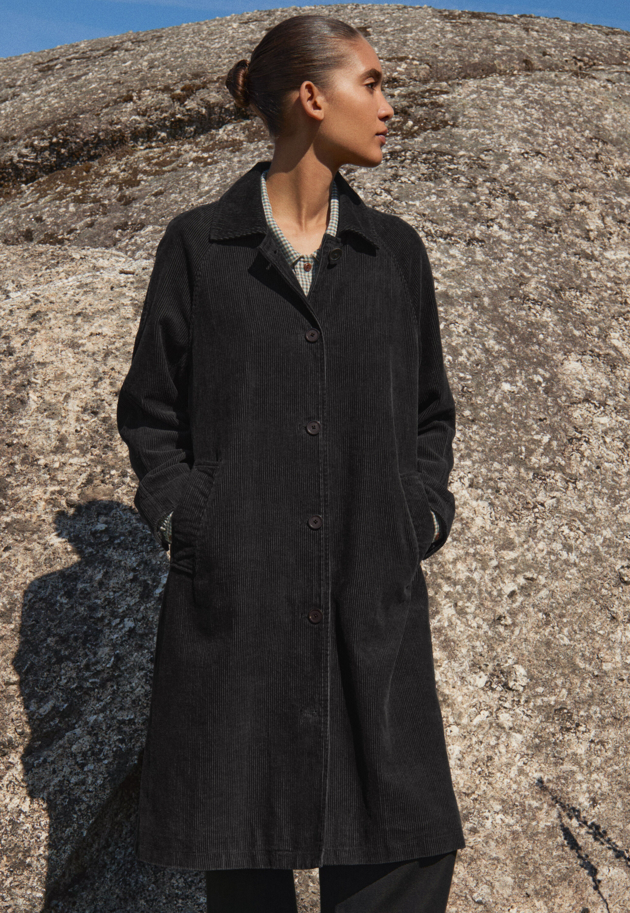 Long cord coat