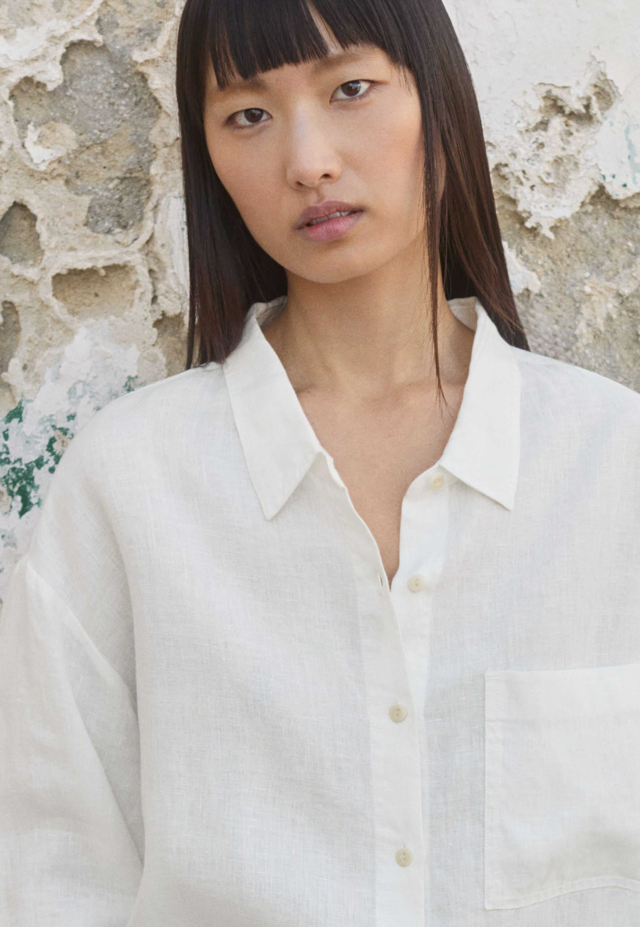 Garment-dyed overshirt