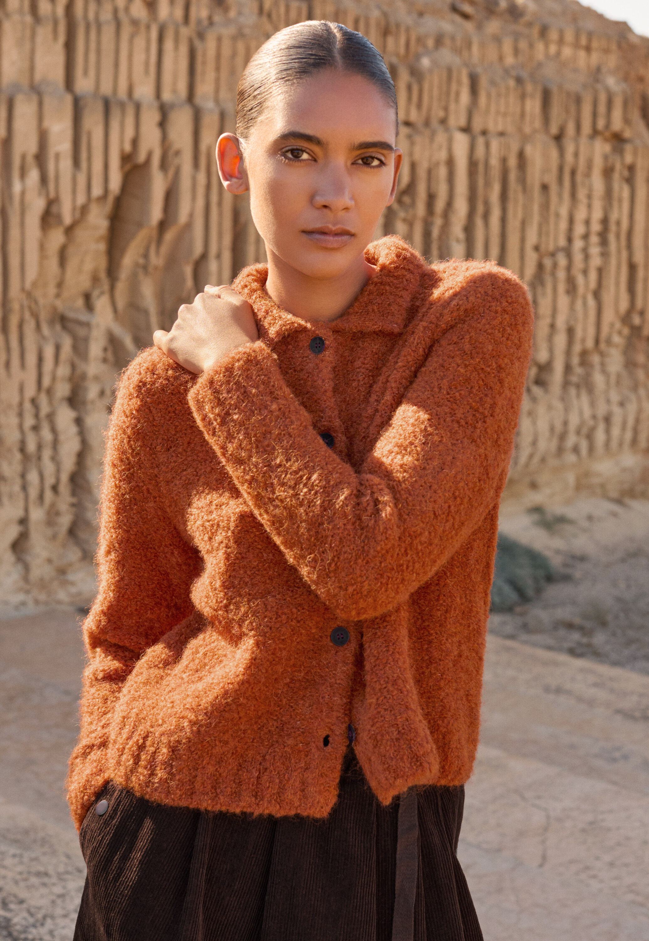 Collared cardigan