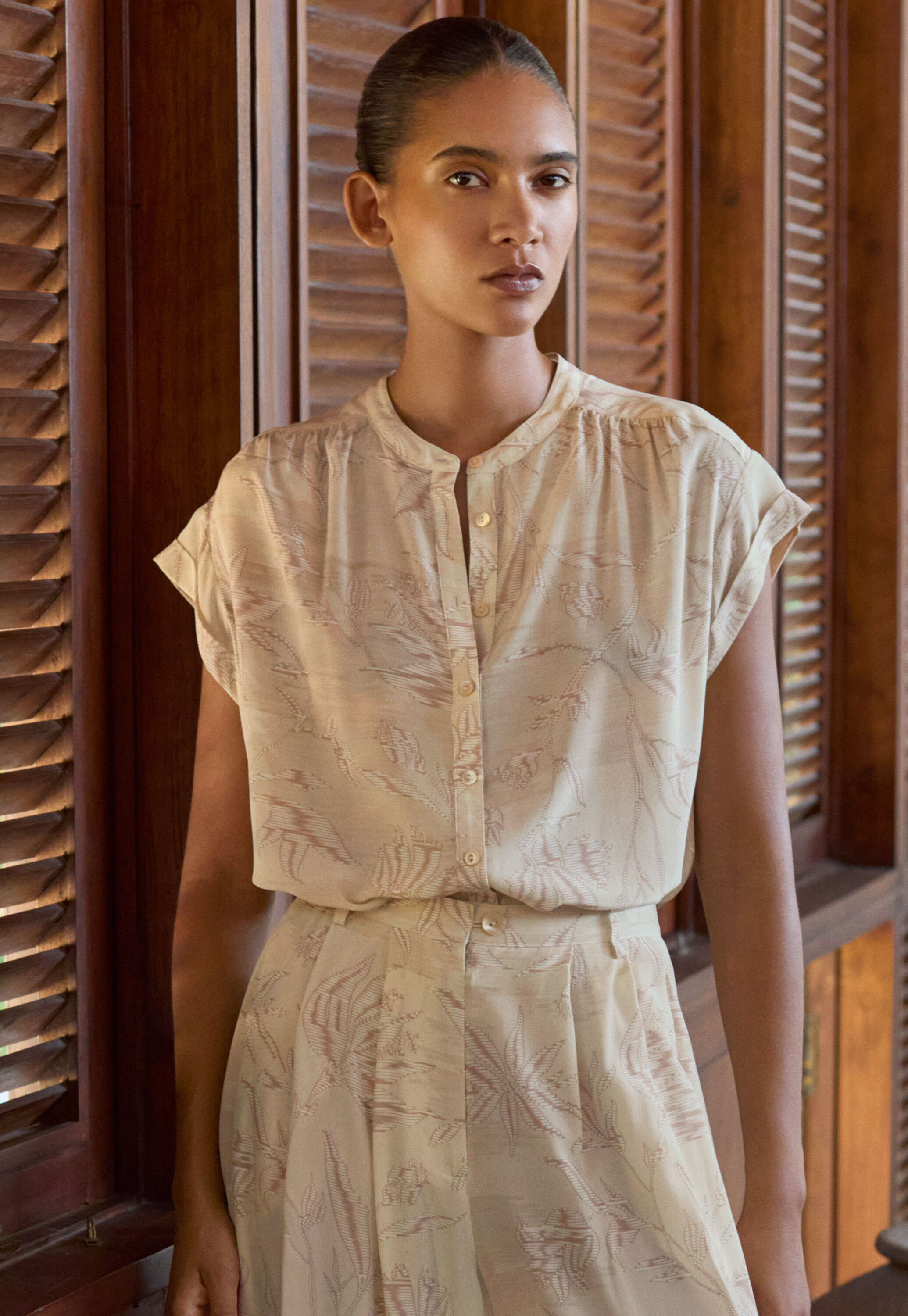 Printed boxy shirt