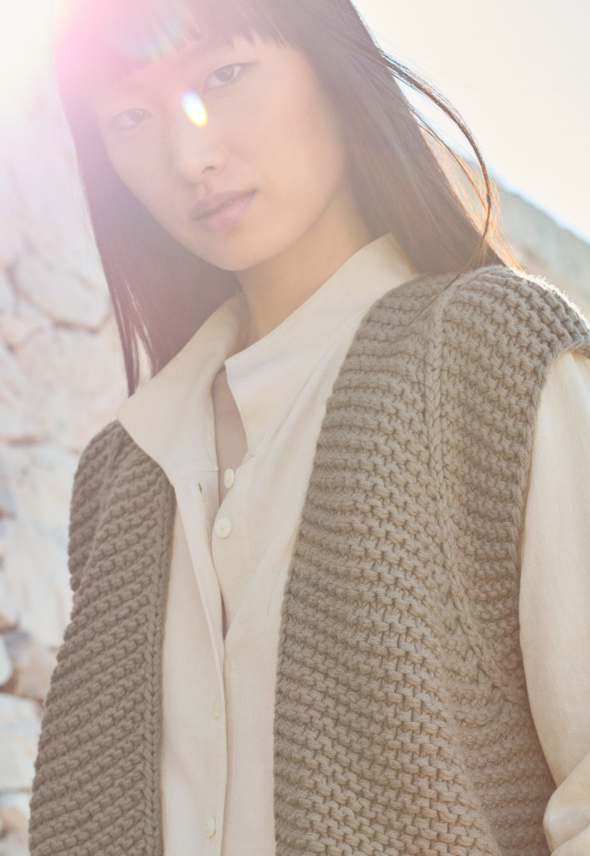 Hand-knitted waistcoat