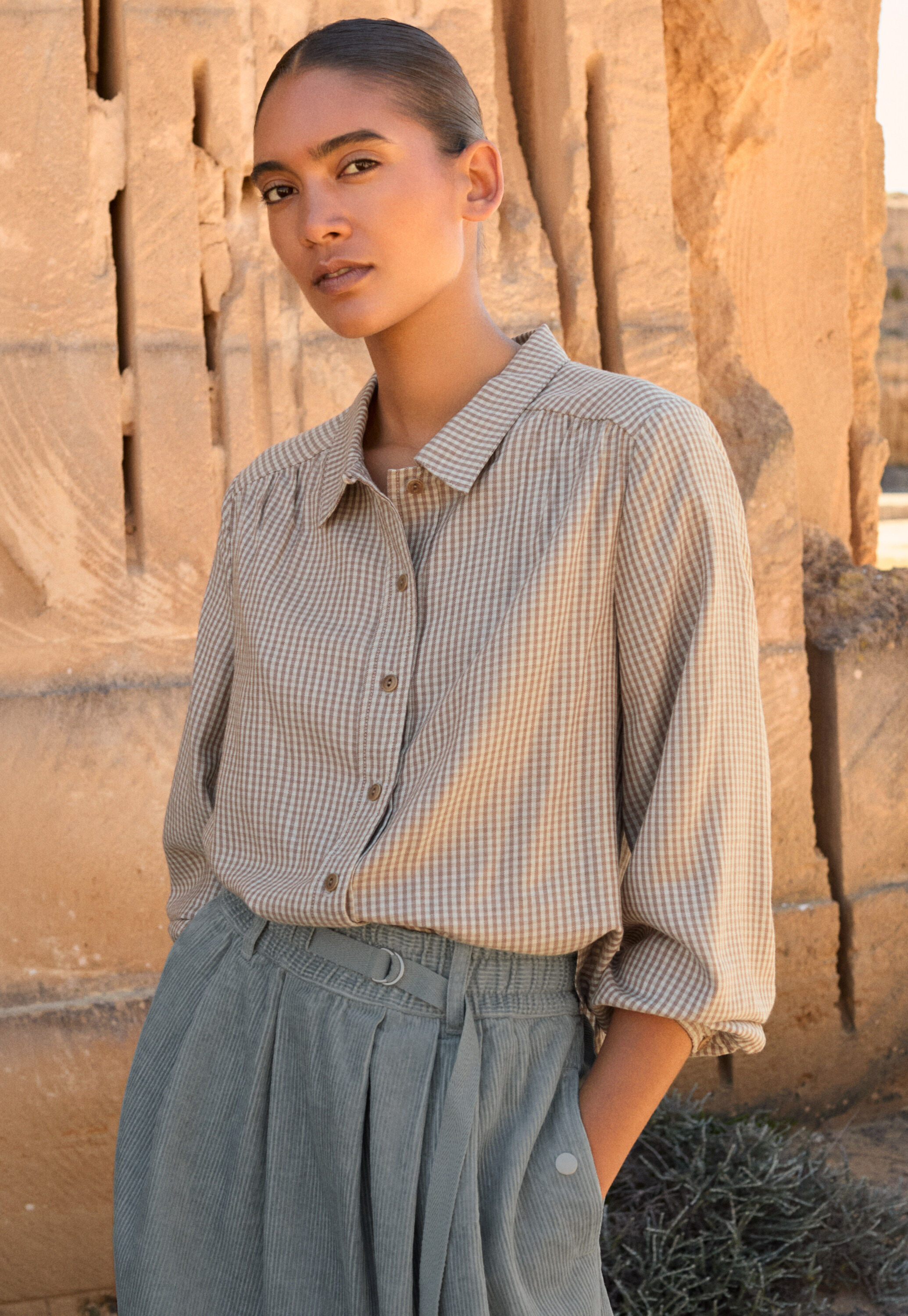 Checked blouse