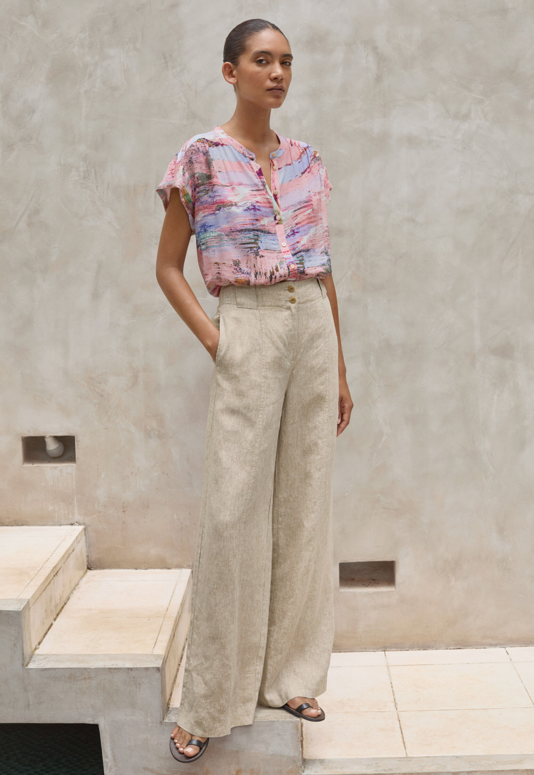 Pleat-front trousers