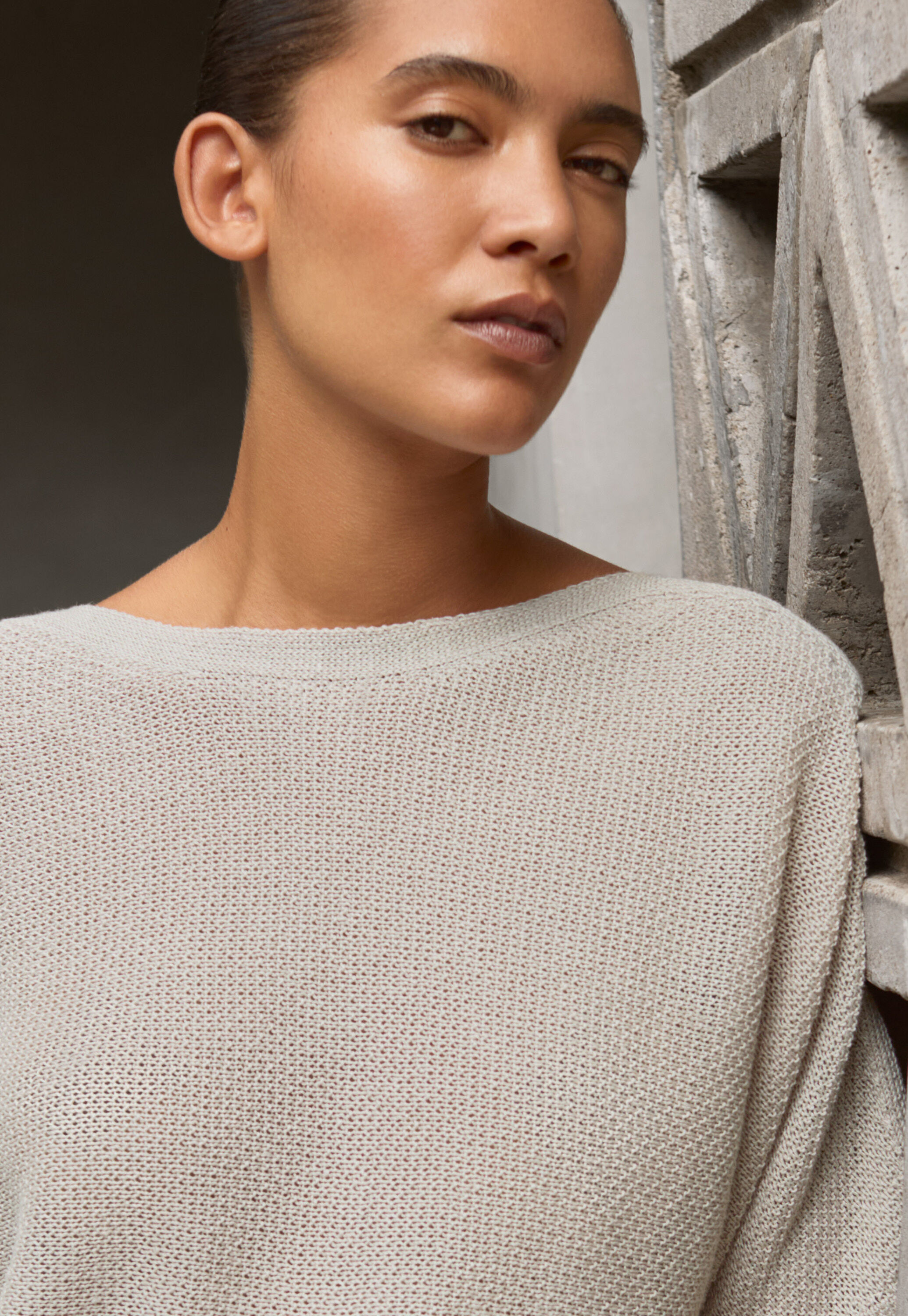 Dolman-sleeve sweater
