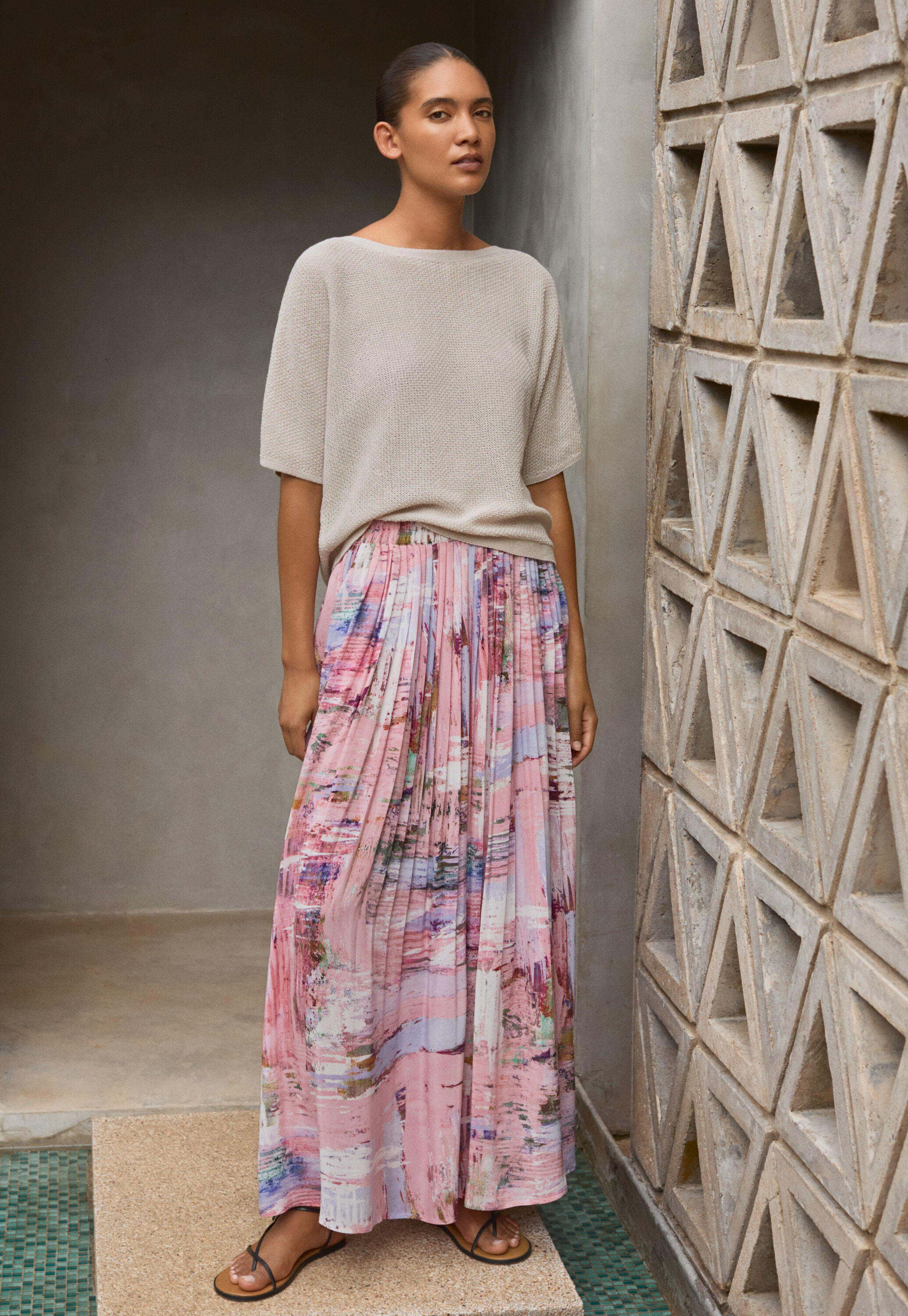 Dolman-sleeve sweater