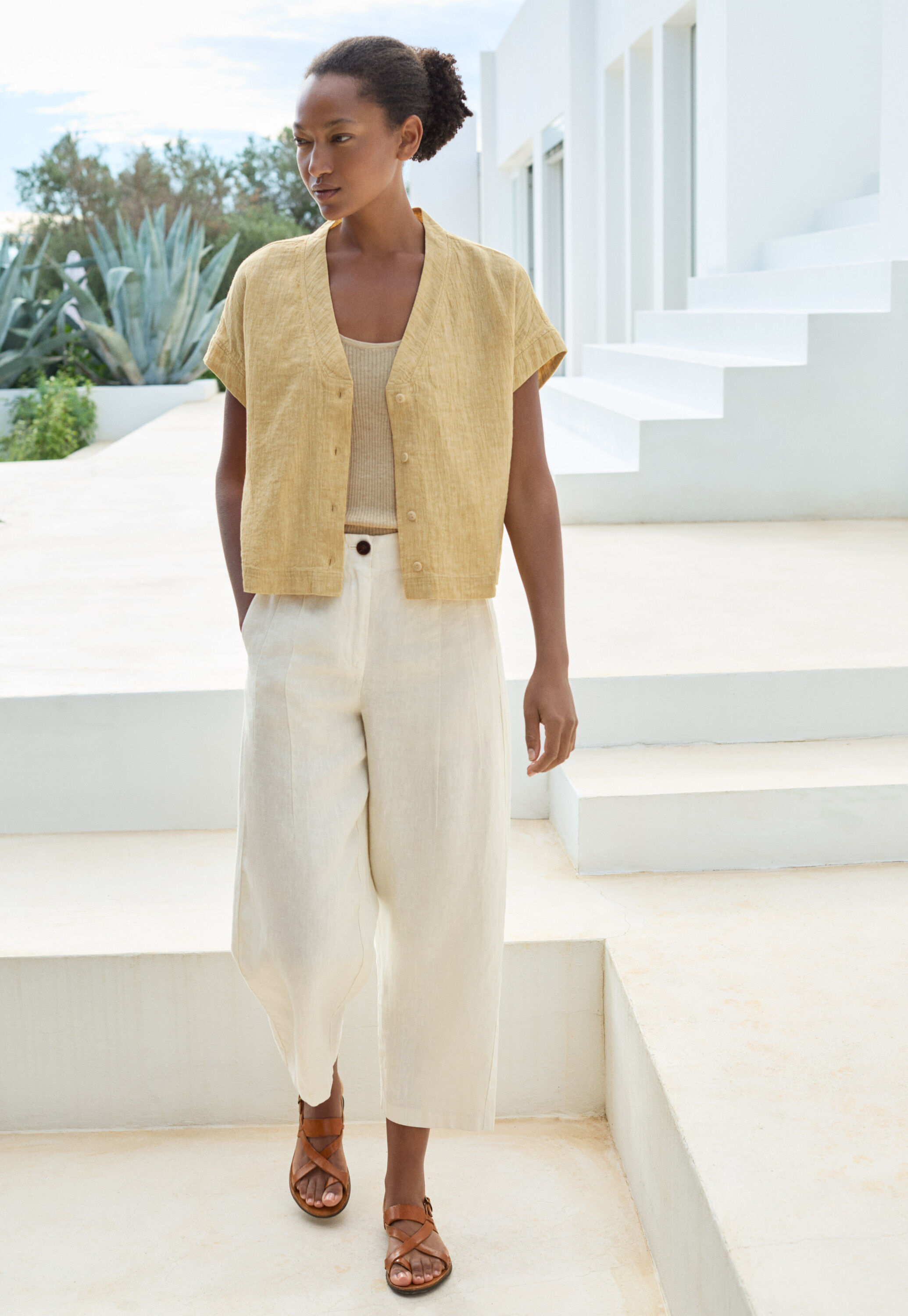 Dart-detail trousers