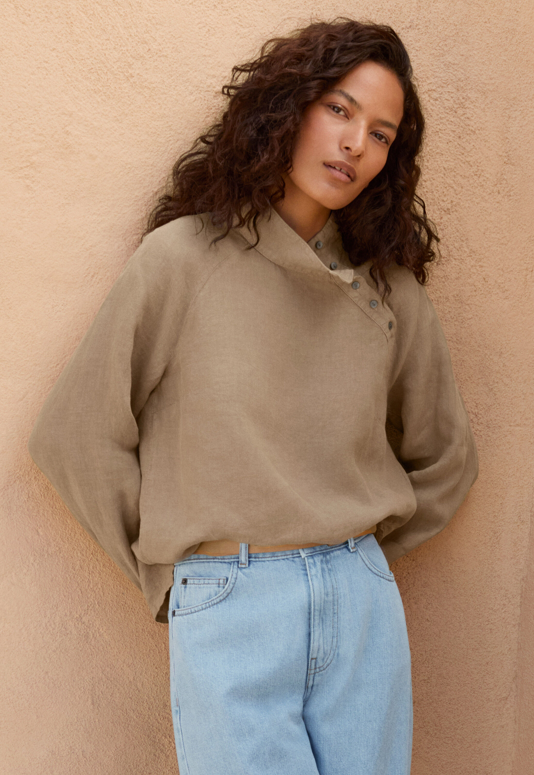 Funnel neck blouse