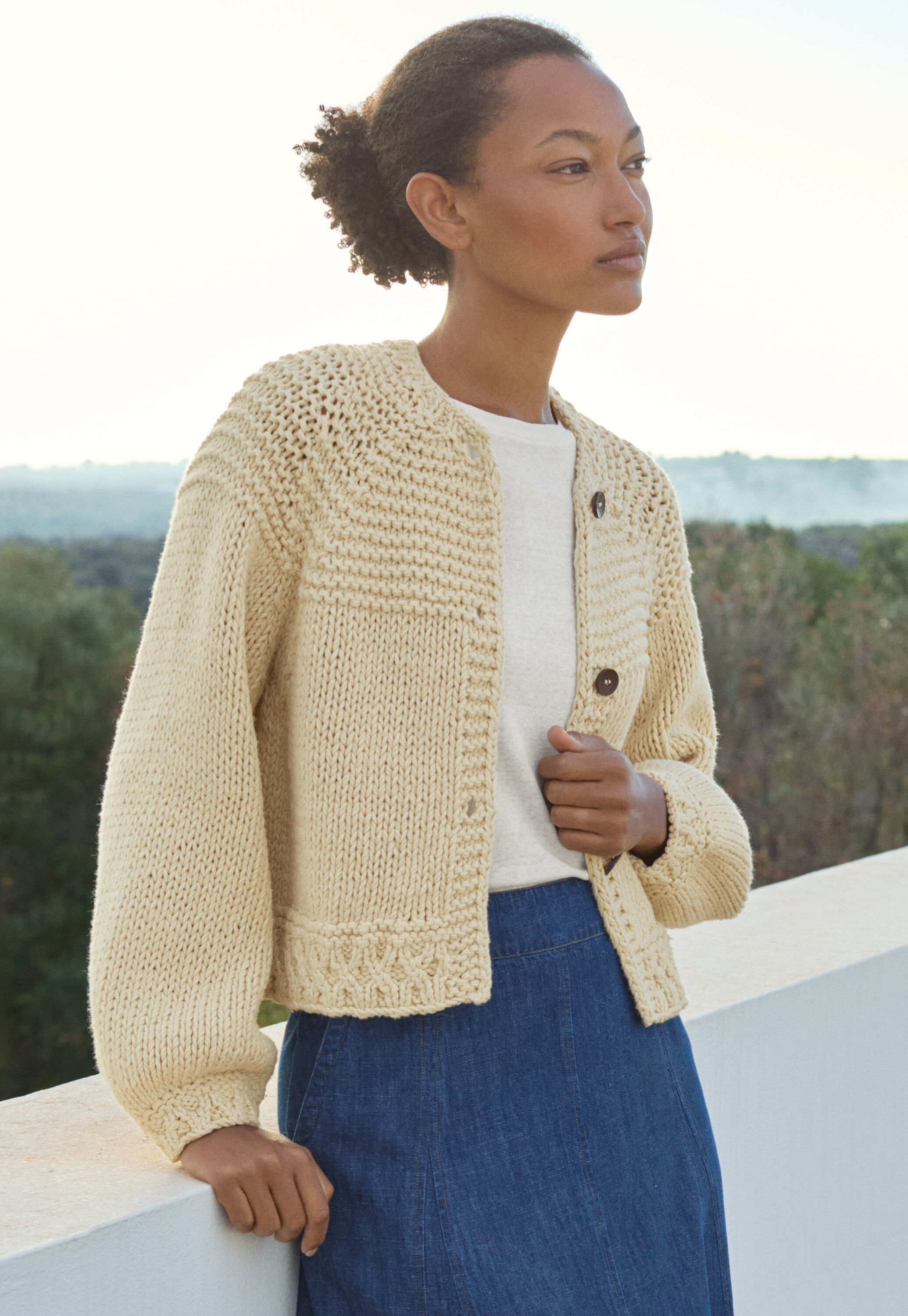 Hand-knitted cardigan