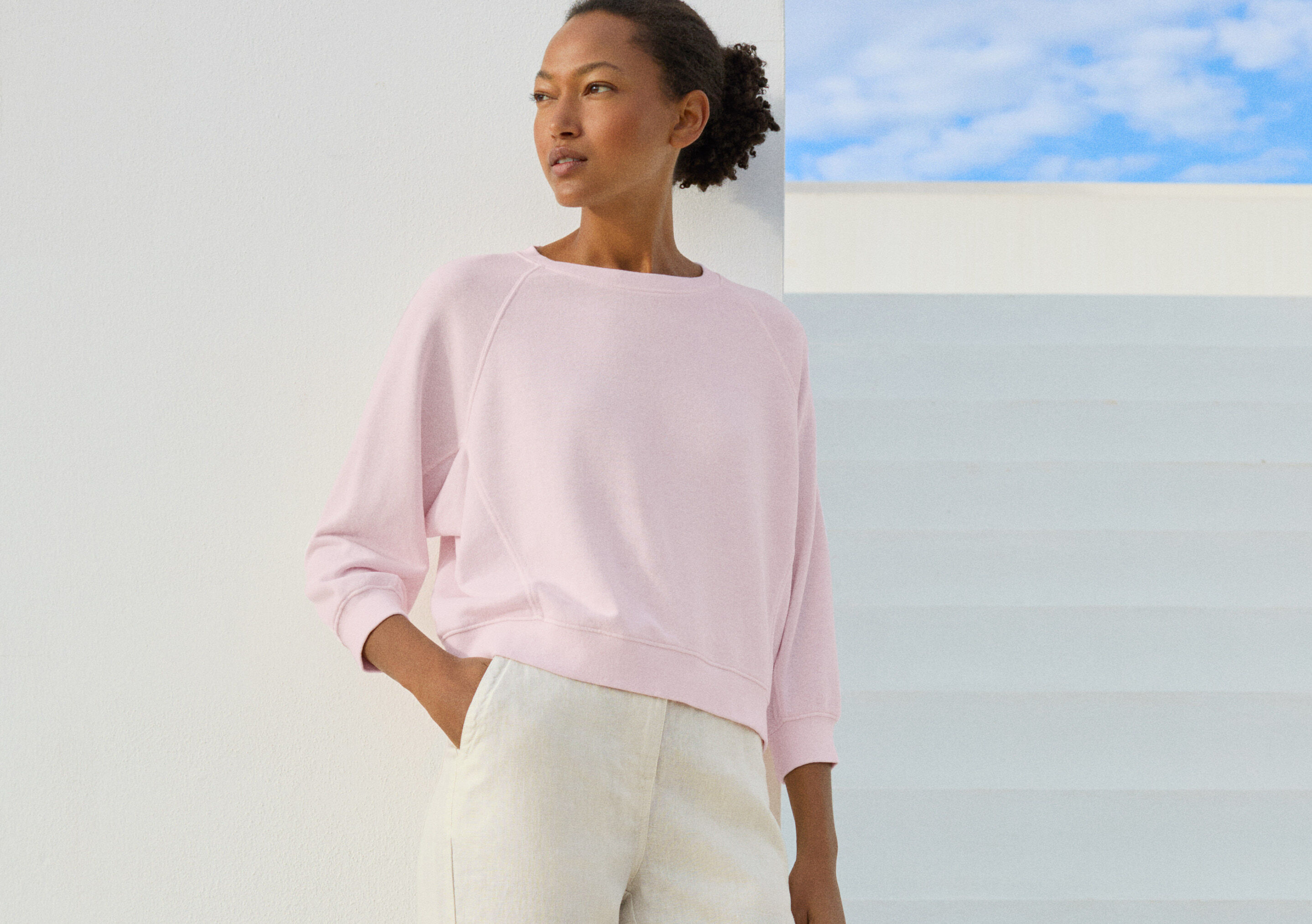 Funnel-neck top