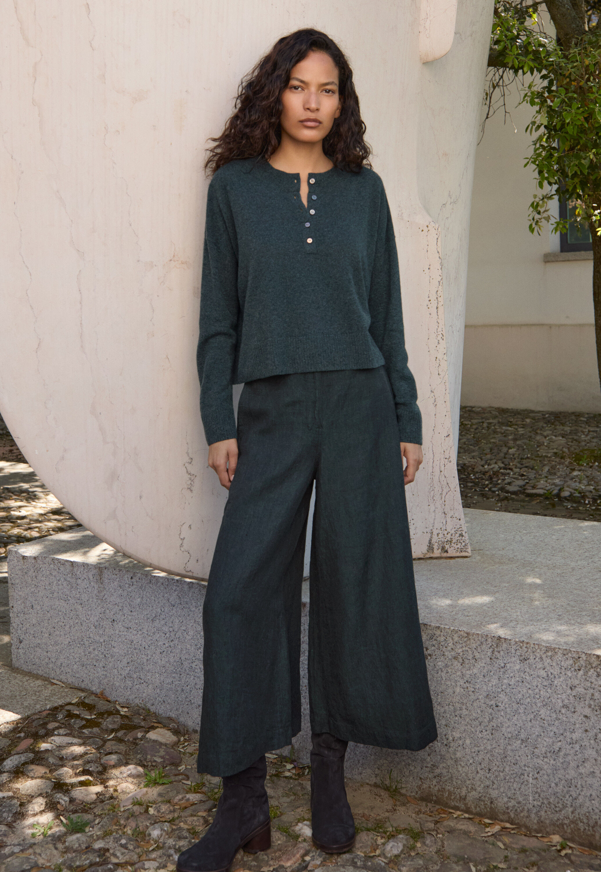 Pleat-front trousers