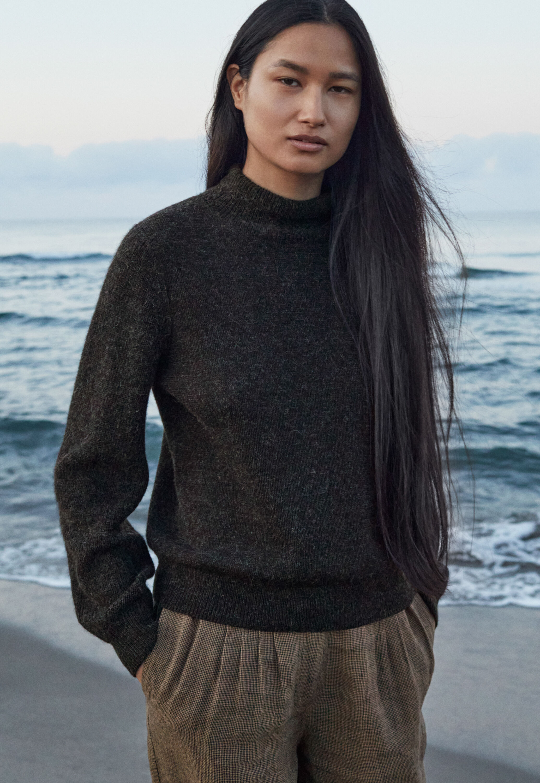 Funnel-neck sweater